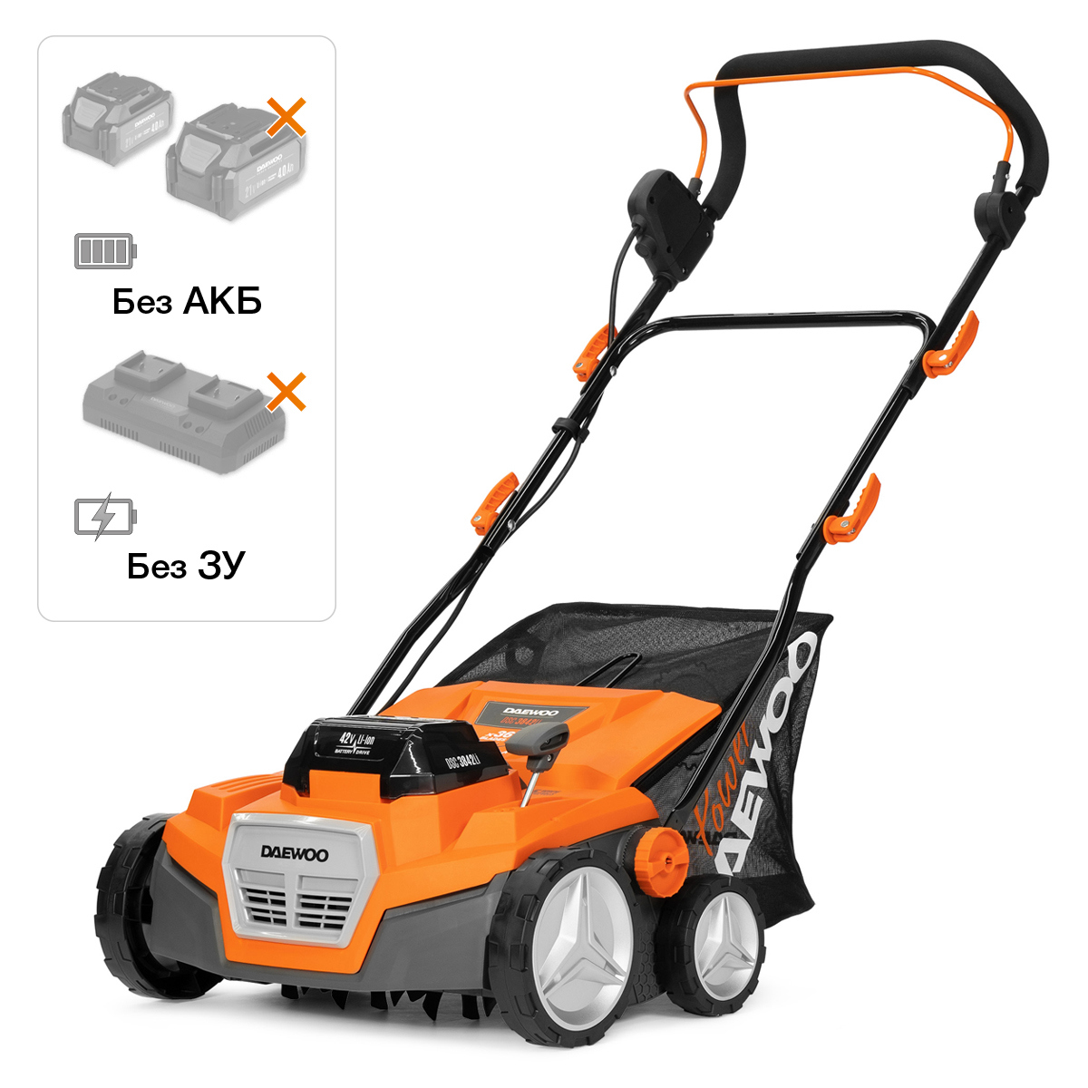 Изображение товара Скарификатор аккумуляторный Daewoo Dsc 3842li 21 В 38 см АКБ и ЗУ не в комплекте