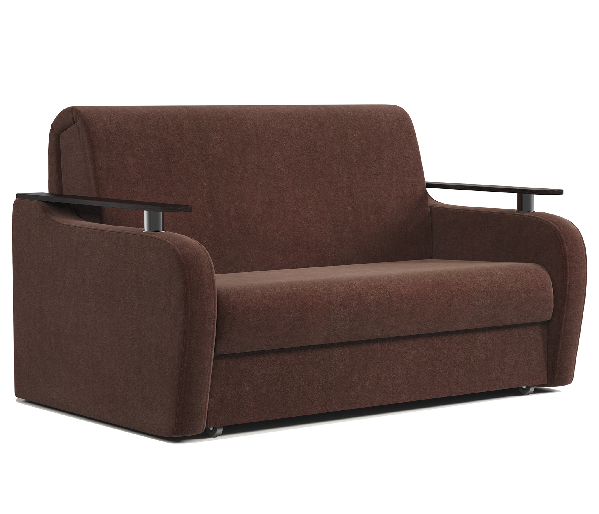 Изображение товара Диван раскладной Гамма Гранд Д велюр коричневый 124x95x110 см