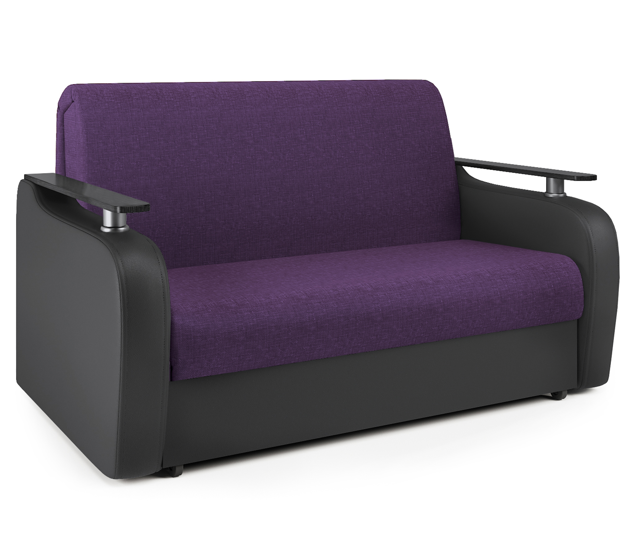 Изображение товара Диван раскладной Гамма Гранд Д 124x95x110 см рогожка цвет фиолетовый/черный