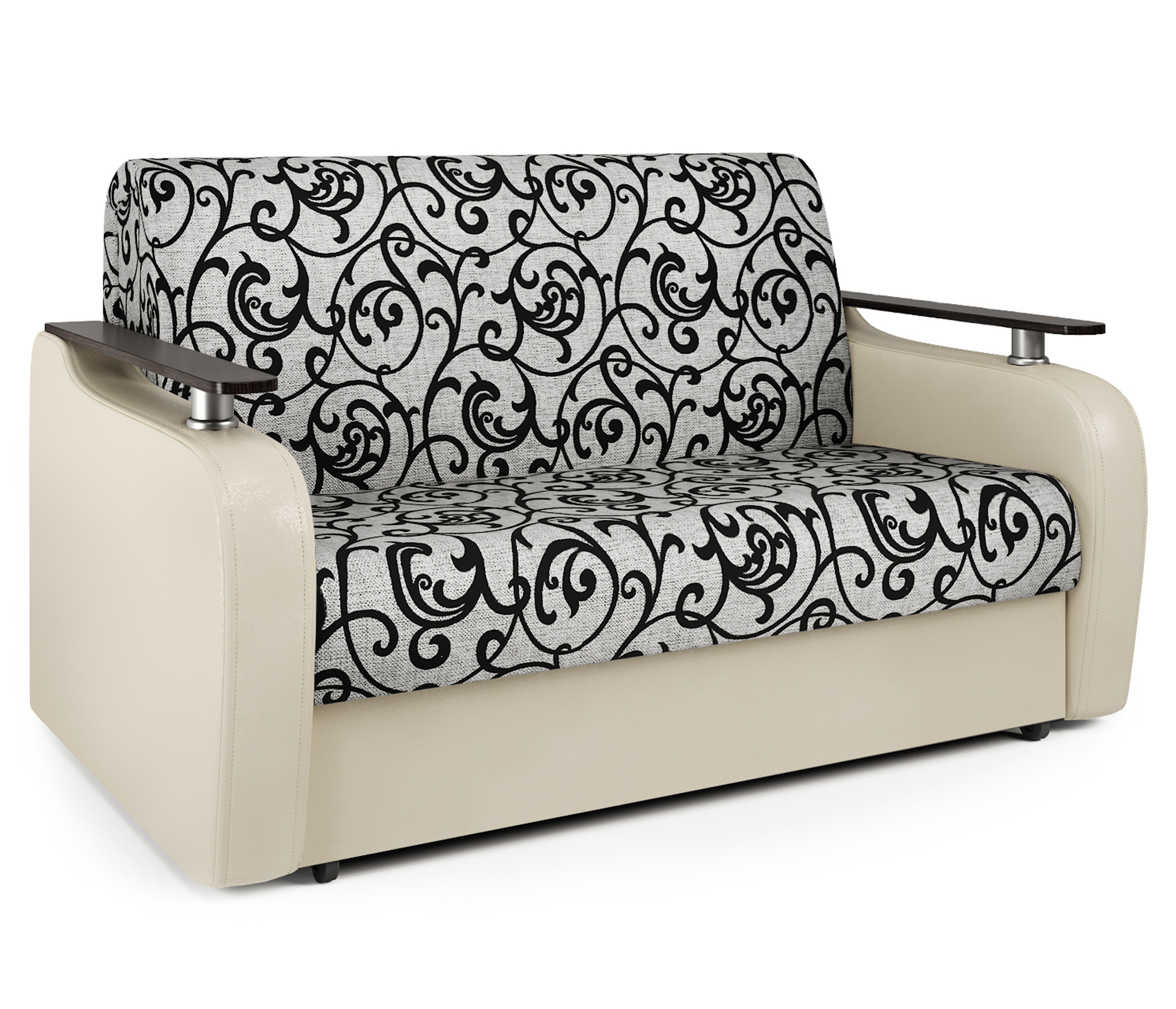 Изображение товара Диван раскладной Гамма Гранд бежевый/серый с узорами