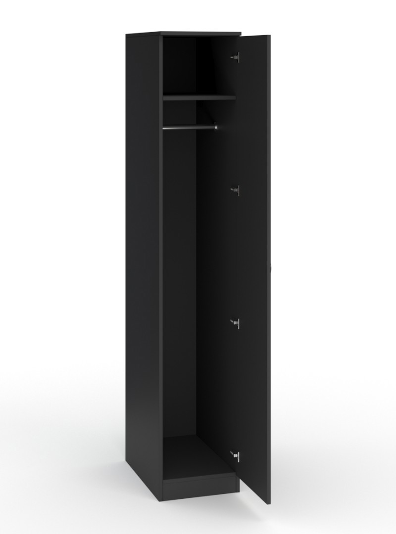 Изображение товара Шкаф распашной ШО-33 37x192x56 см черный из ЛДСП для офиса и дома