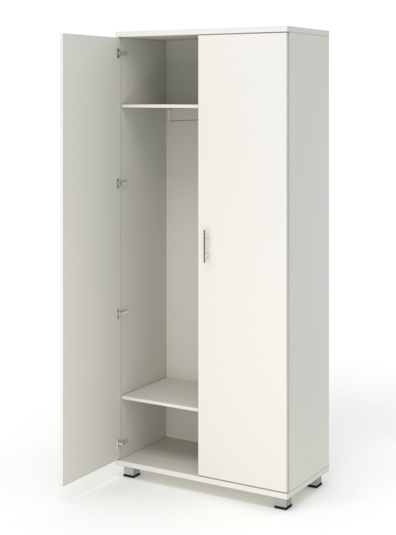 Изображение товара Шкаф распашной НТ-590Ш 210x90x44 см из ЛДСП белый для дома и офиса