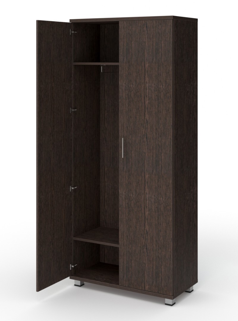 Изображение товара Шкаф распашной с 2 дверями НТ-590Ш 90x210x44 см ЛДСП цвет дуб венге