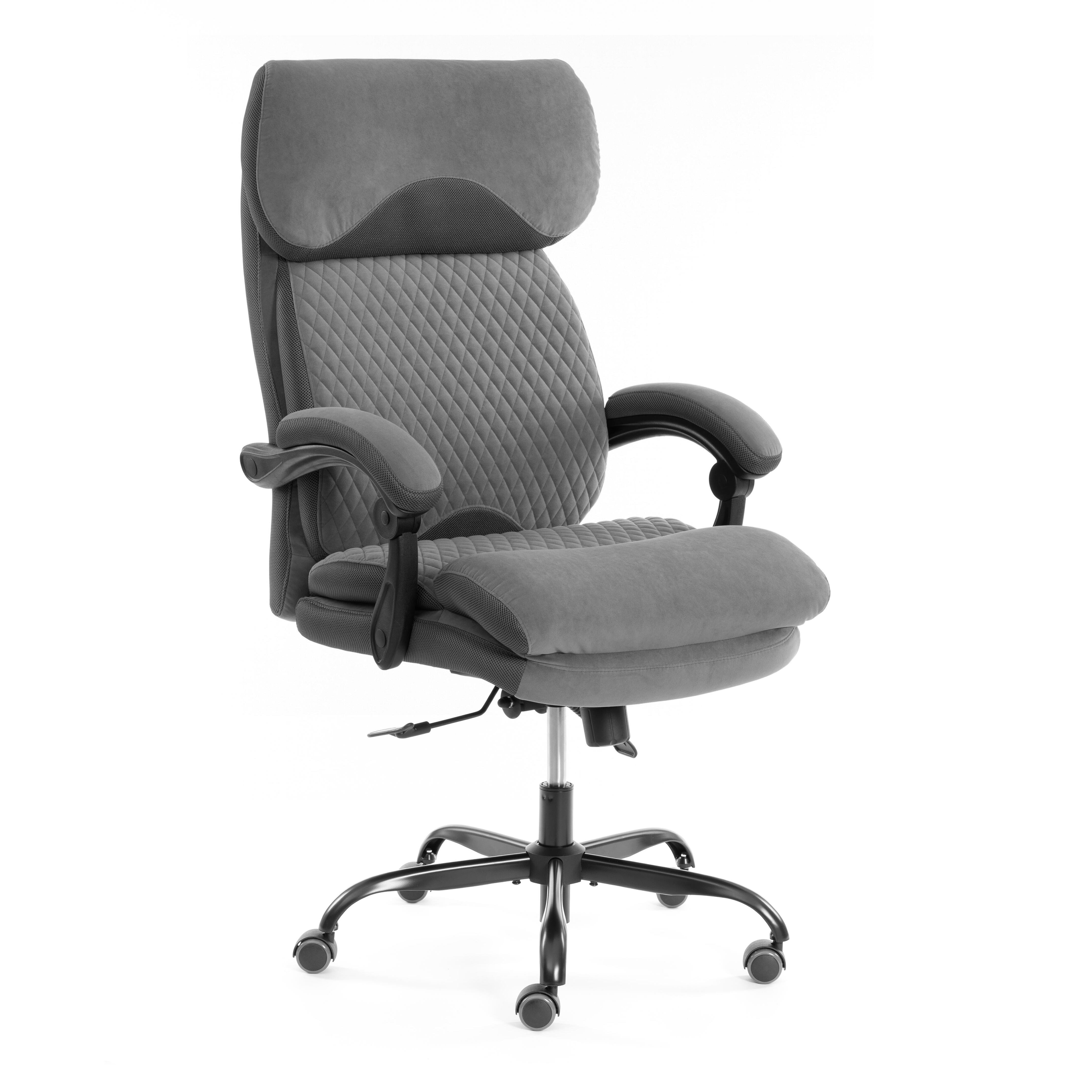 Изображение товара Офисное кресло Tetchair Chief 51x130x49 см велюр цвет серый