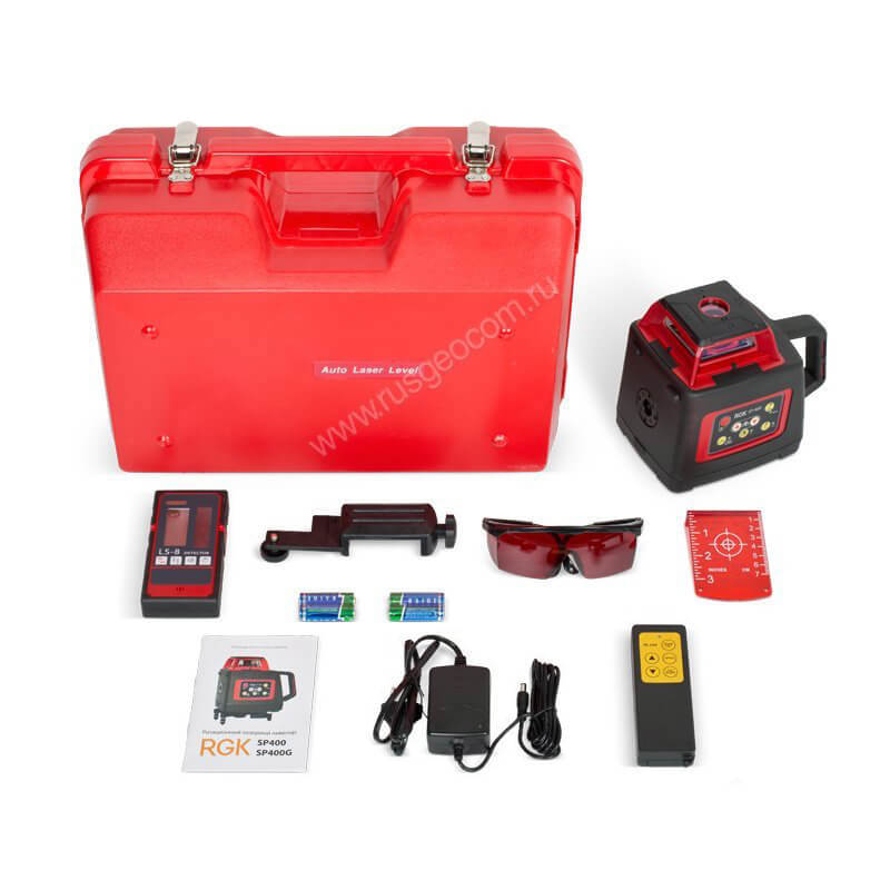 Изображение товара Ротационный лазерный уровень RGK SP-400 с красным лазером до 30 м