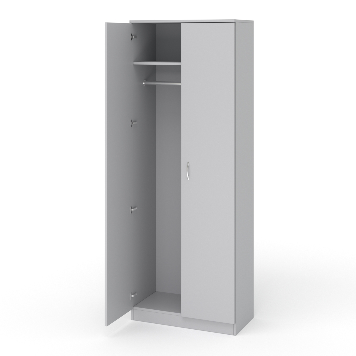 Изображение товара Шкаф распашной с 2 дверями ШО-31 71x192x37 см ЛДСП цвет серый