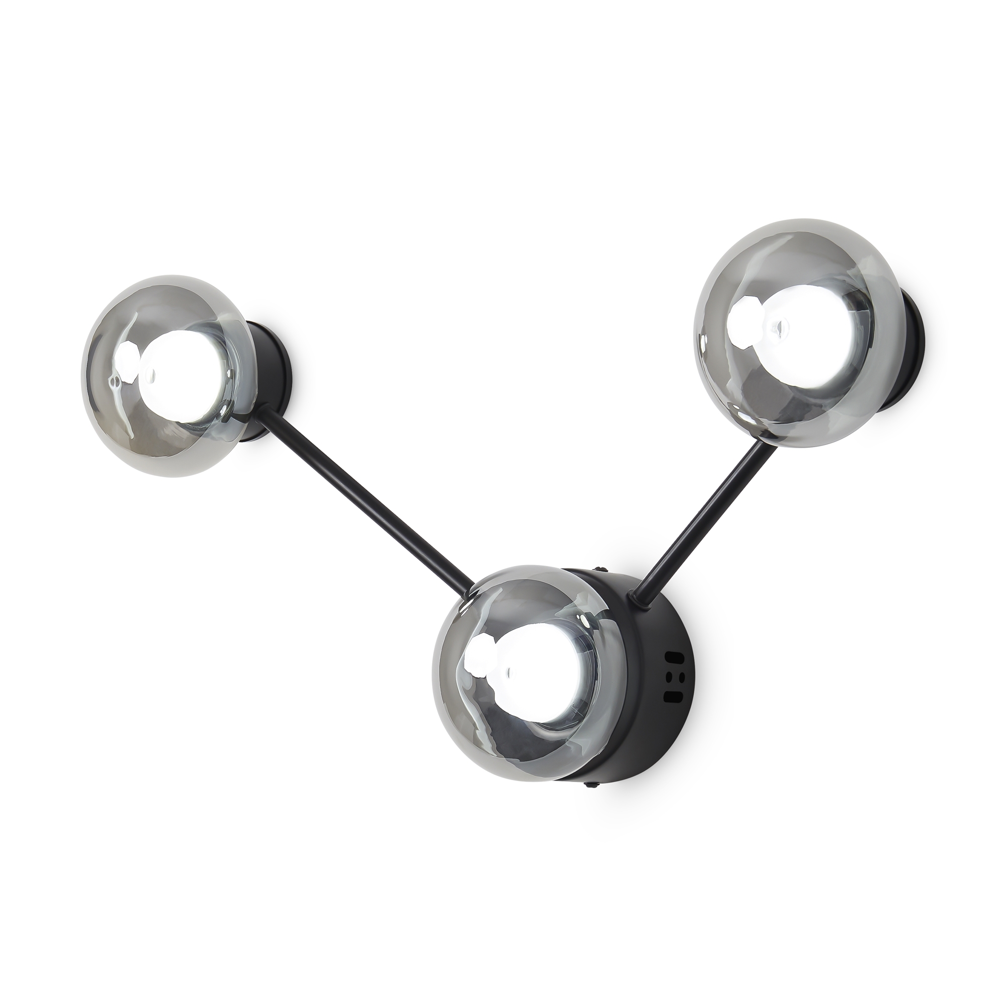 Изображение товара Люстра потолочная светодиодная Freya Drop 3 плафона 12 Вт теплый белый Черная