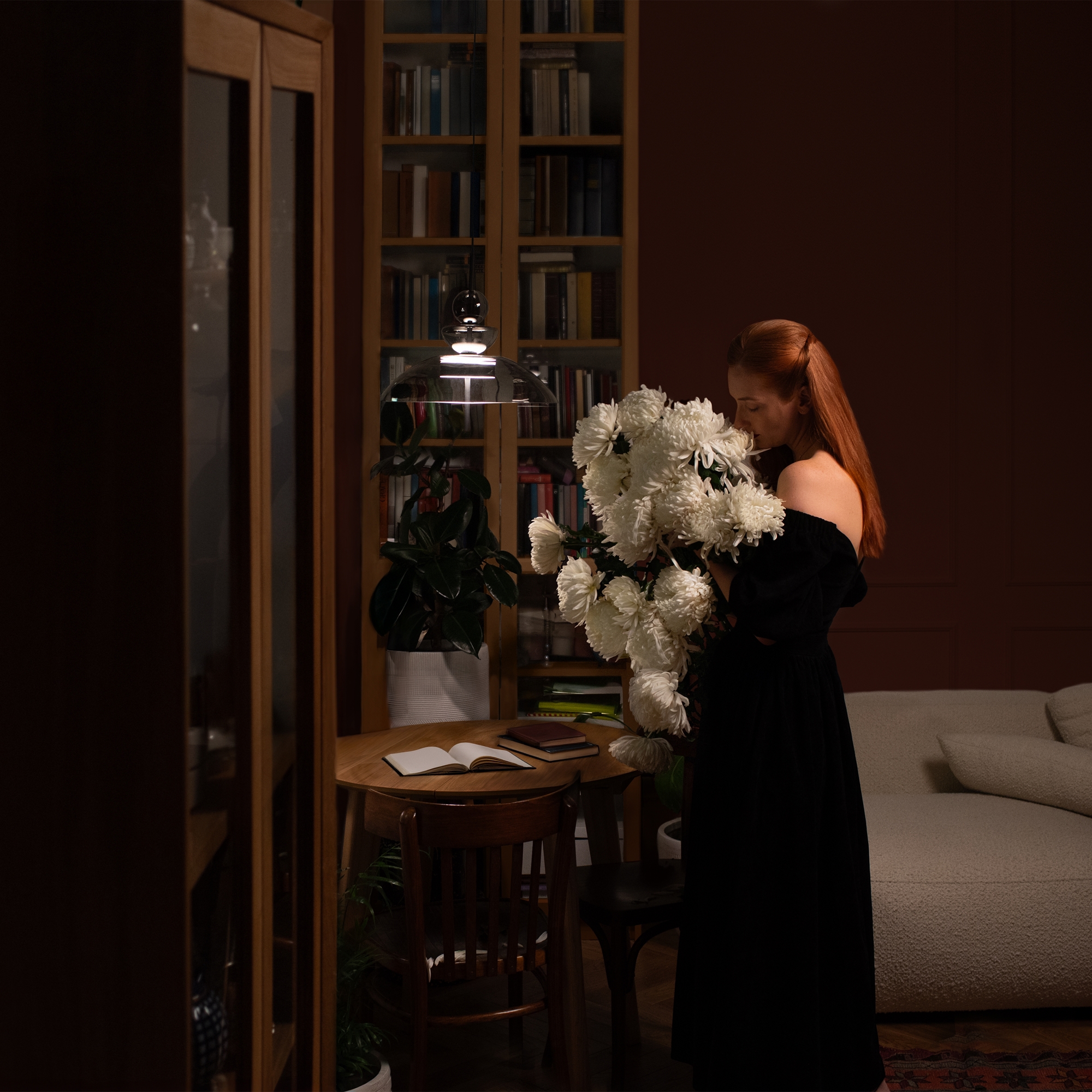 Изображение товара Светильник подвесной светодиодный Maytoni Bangkok Mod185pl-l12cg3k3 10 м² теплый белый свет цвет черный