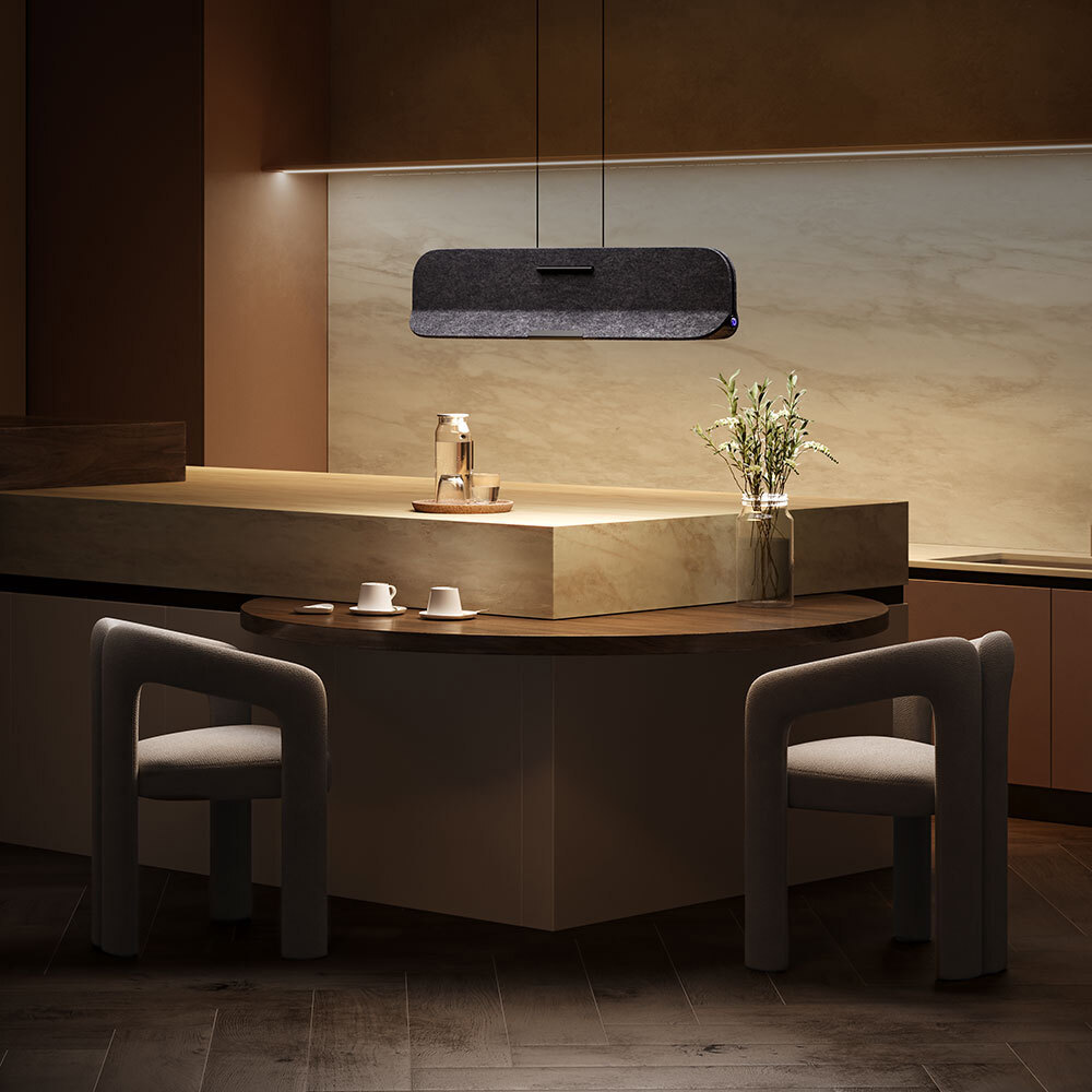 Изображение товара Светильник подвесной светодиодный Maytoni Optimista Mod408pl-l12b3k 10 м² теплый белый свет цвет черный