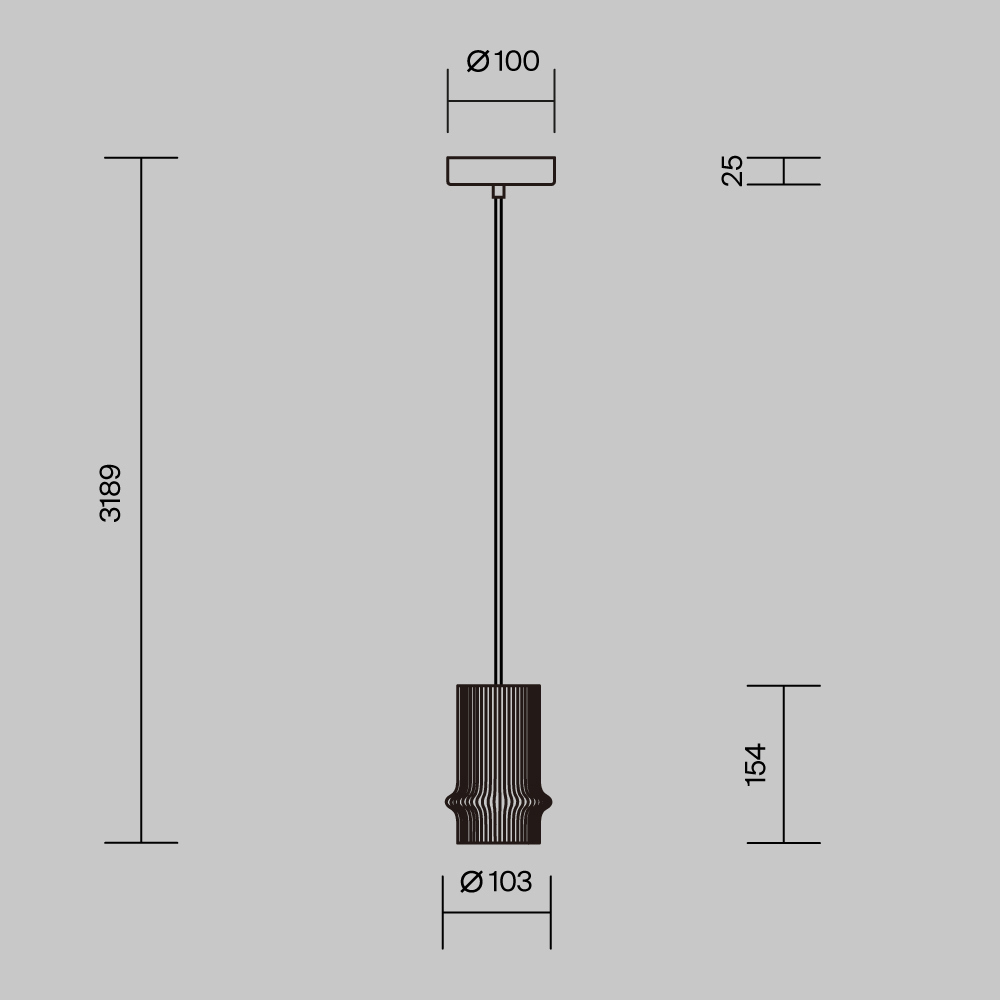Изображение товара Подвесной светильник Maytoni Pilastro Mod430pl-l5w3k для интерьера до 5 м²