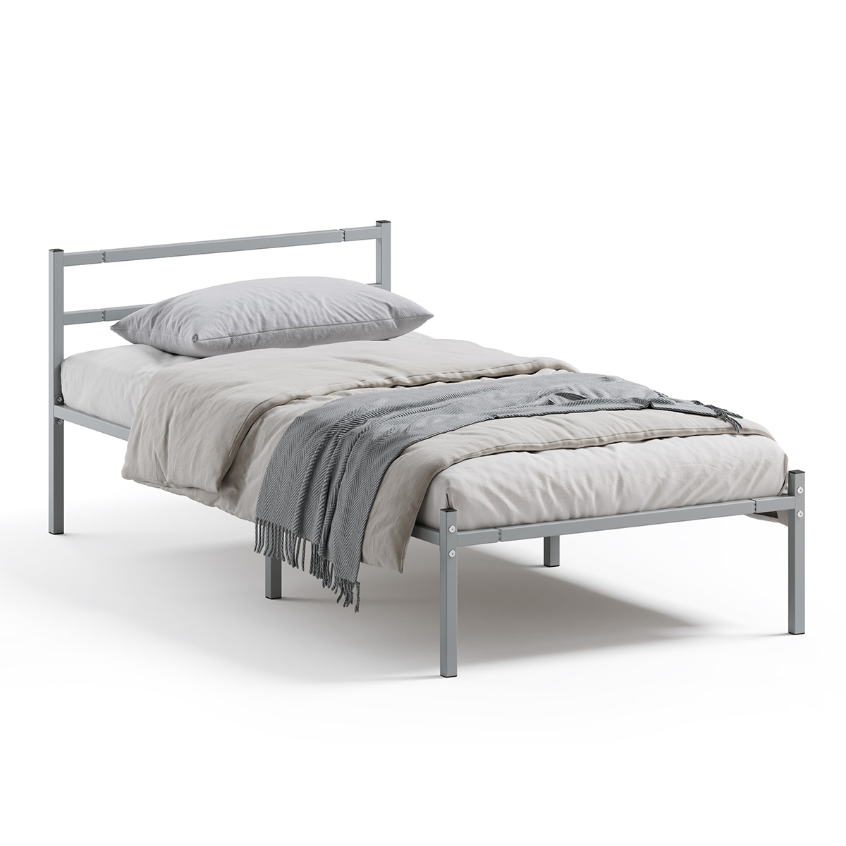 Изображение товара Кровать Домаклево Лофт Серый 90x190 см металлическая разборная