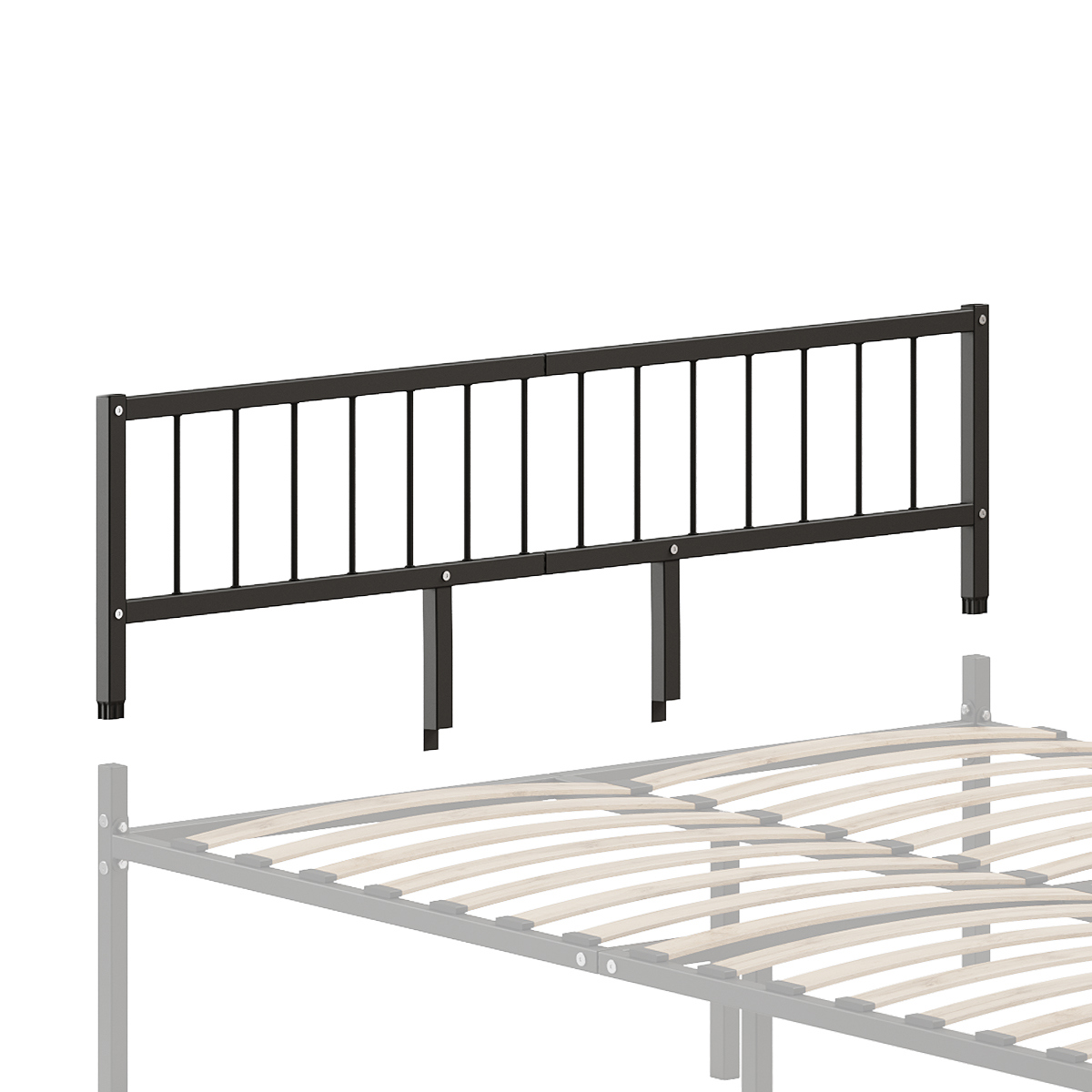 Изображение товара Изголовье для кровати Домаклево В3 120x39.5x3 см металл цвет черный