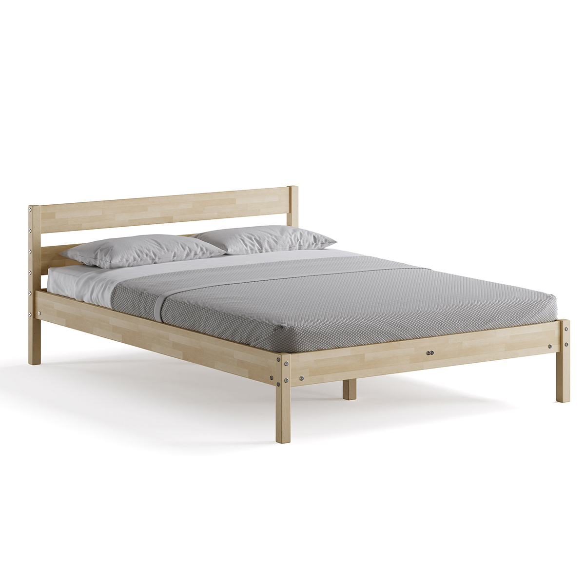 Изображение товара Кровать двуспальная из массива березы 140x200 Мечта DOMAKLEVO натуральное дерево