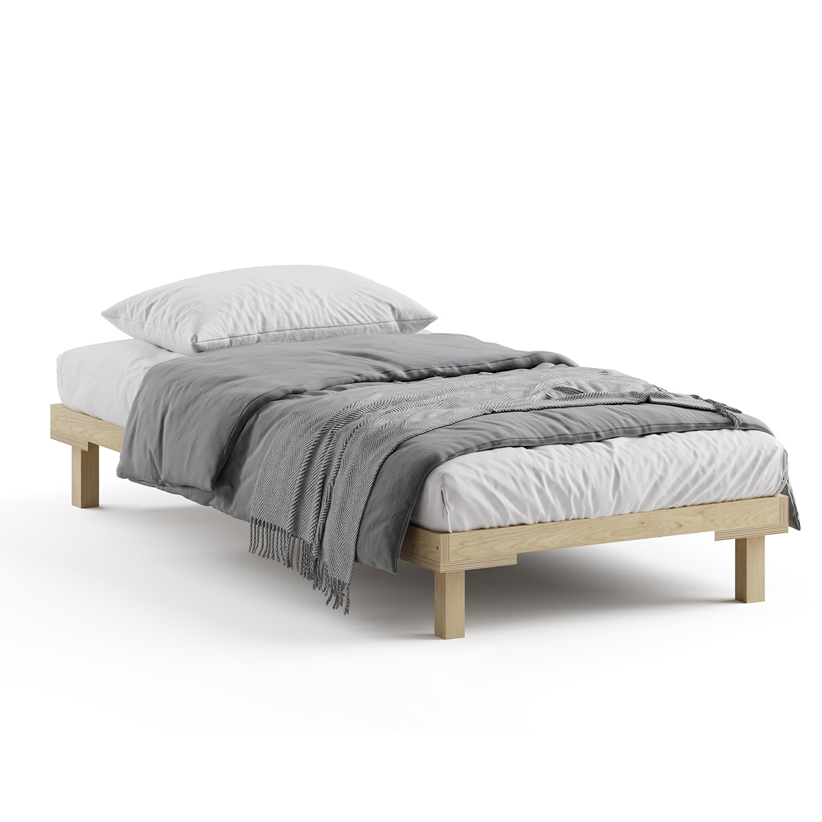 Изображение товара Кровать Домаклево Канапе 1 90x200 см в цвете береза минимализм Россия