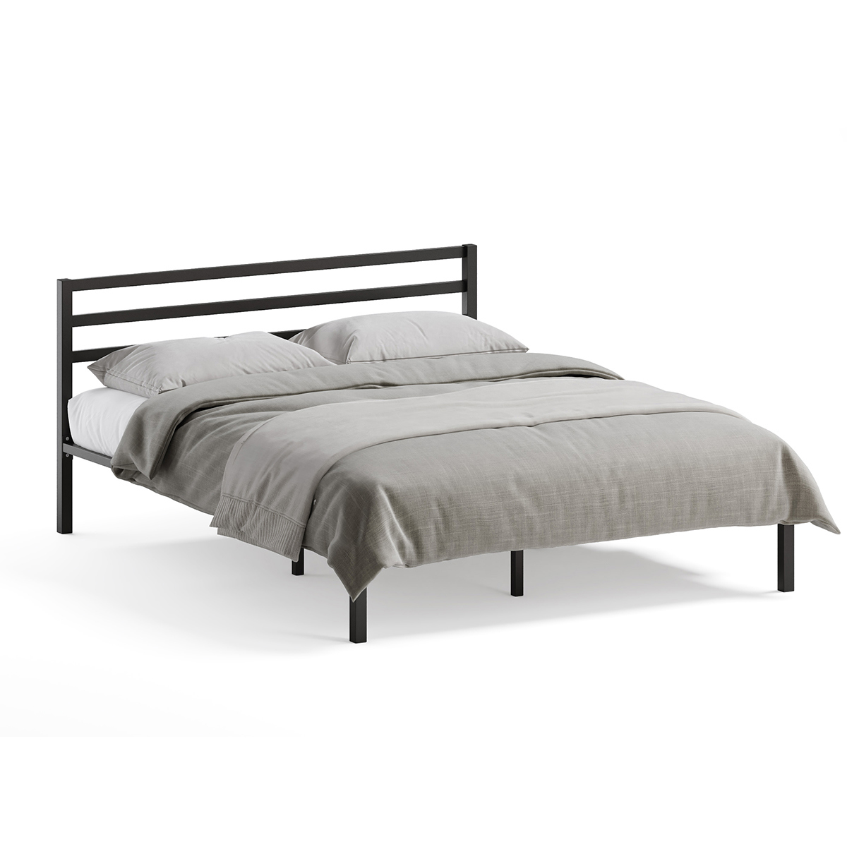 Изображение товара Кровать ДомаКлево 140x200 см сталь цвет черный
