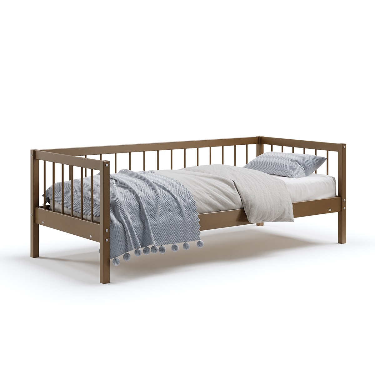 Изображение товара Кровать Домаклево Мечта-6 89x73x200 см обработка берёза цвет коричневый