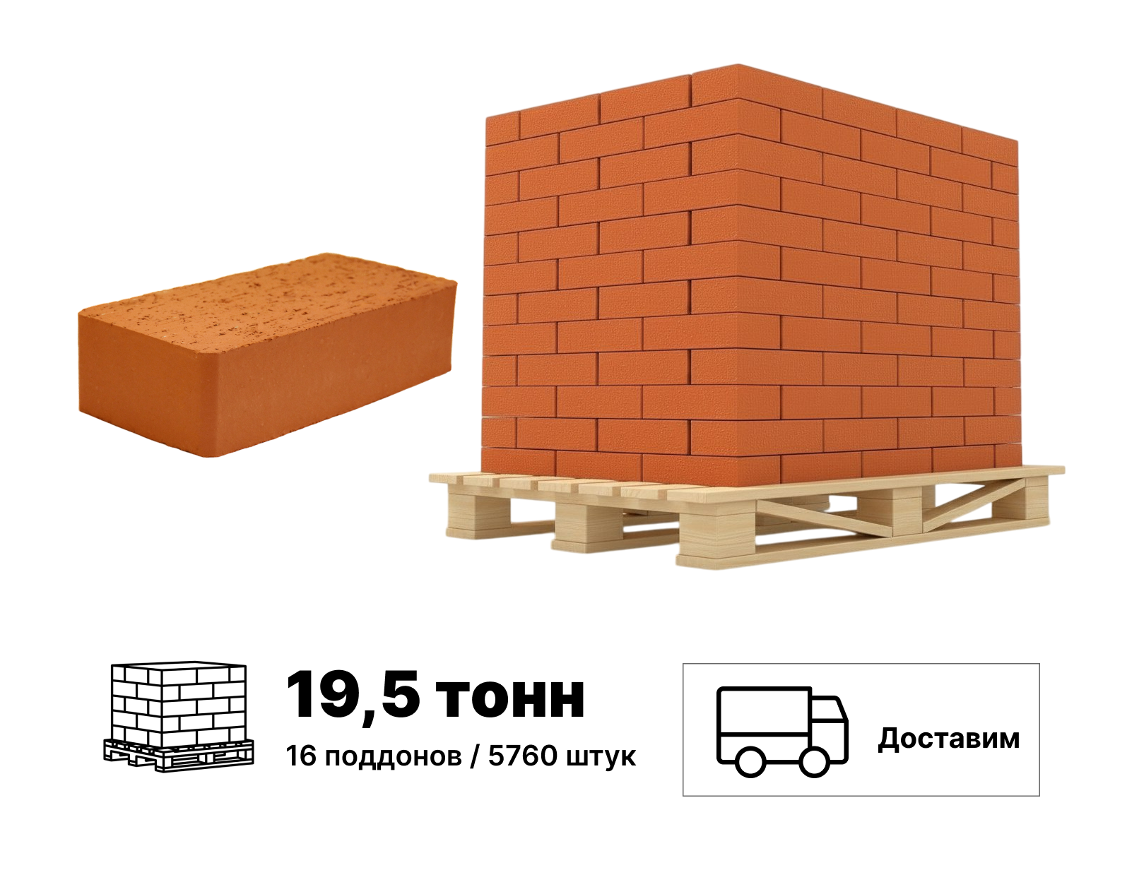 Изображение товара Кирпич керамический КЗ СПП терракотовый M150 250x120x65мм комплект 6120шт 1 НФ с доставкой без выгрузки Изображение товара Кирпич керамический КЗ СПП терракотовый M150 250x120x65мм комплект 6120шт 1 НФ с доставкой без выгрузки