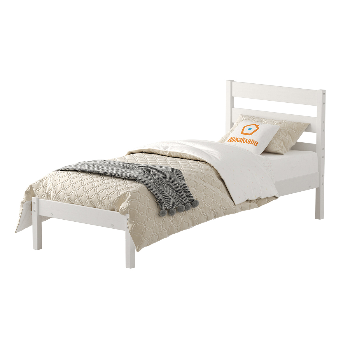 Изображение товара Деревянная односпальная кровать Мечта-7 90x200 см из березы Современный стиль