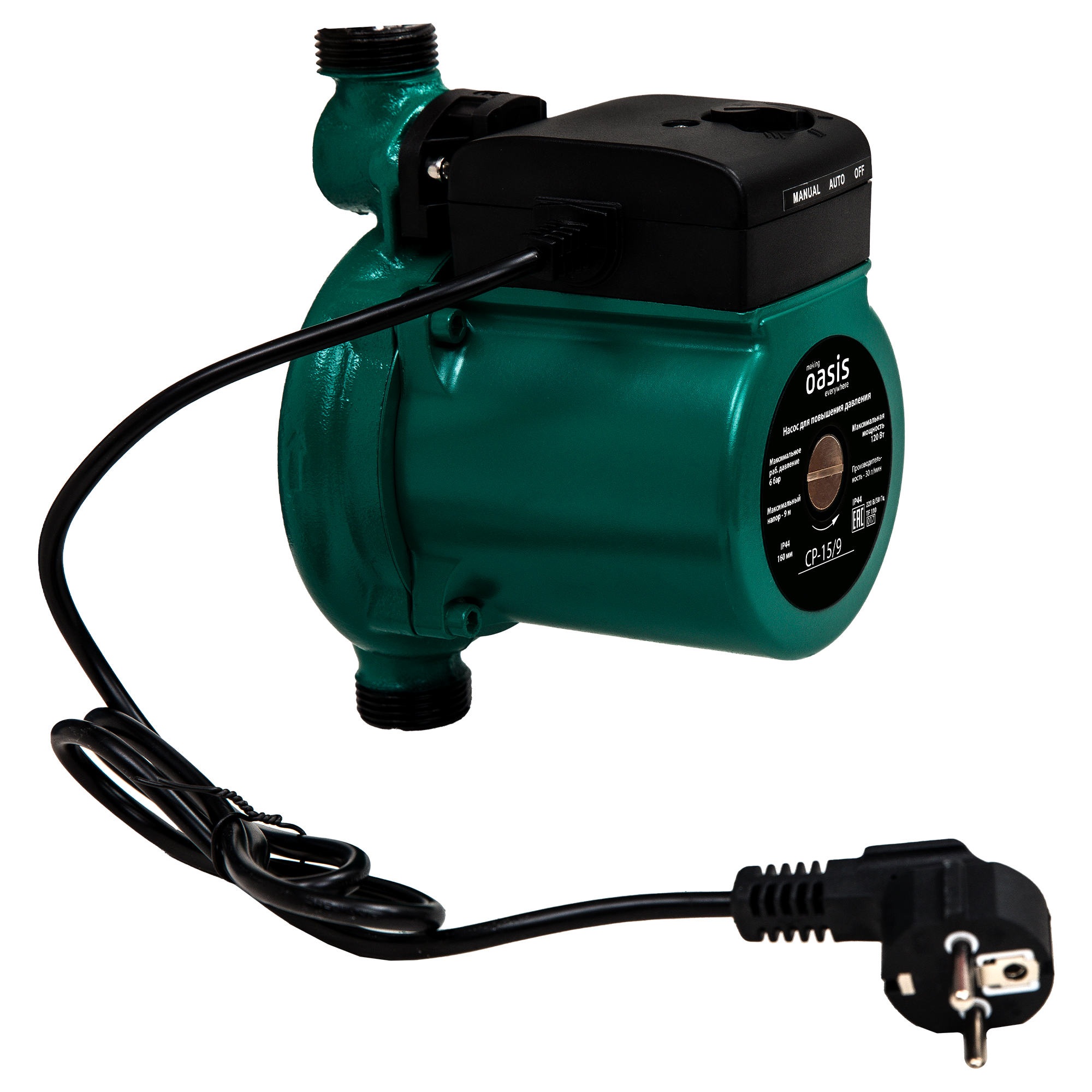 Насос повышения давления Oasis CNP 15/9 160 мм с гайками 1/2" - 9