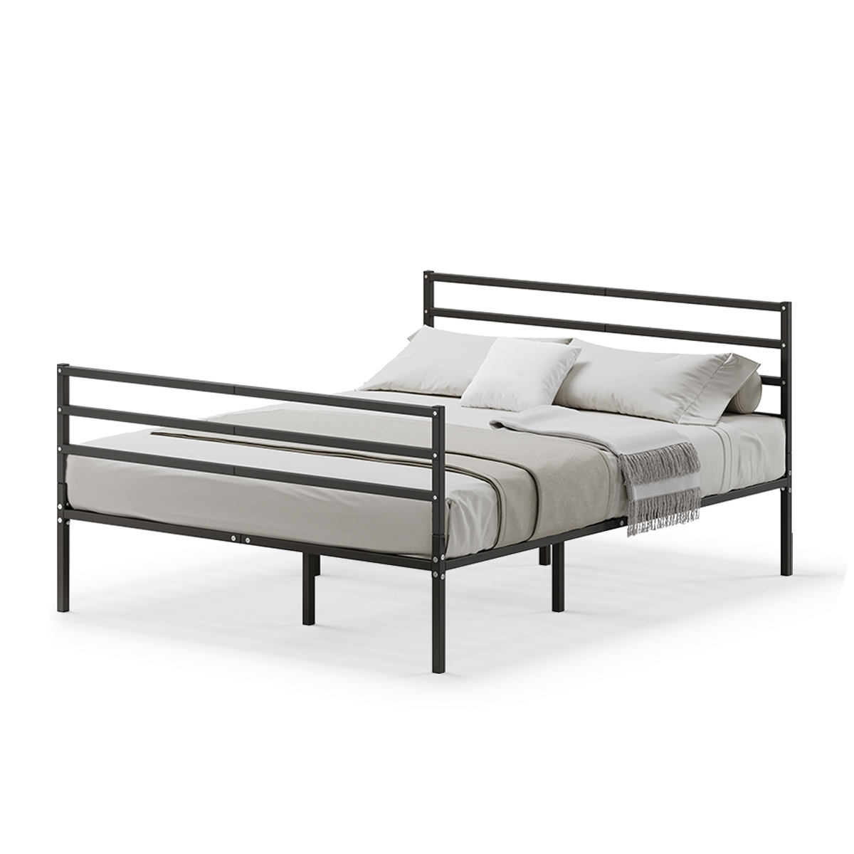 Изображение товара Кровать Домаклево mtlk-bz-sp3g-sp4g-120-200-ch 120 x 95.2 x 190 см металл цвет черный