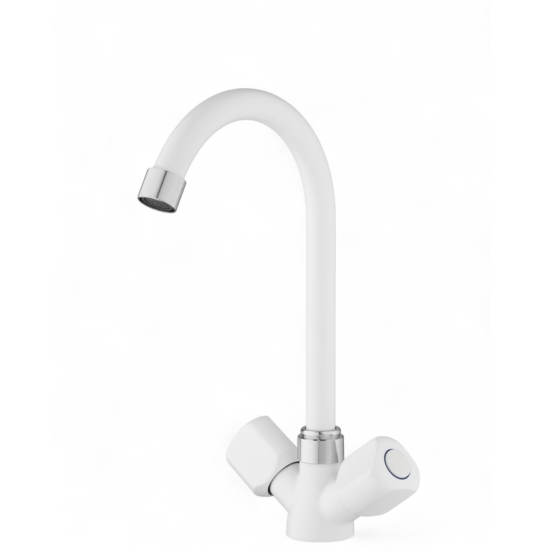 Изображение товара Смеситель POTATO P49324-7 поворотный излив 21 см белый матовый