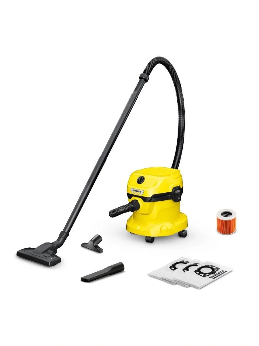 Изображение товара Строительный пылесос Karcher WD 2 Plus V-12/6/18/C Home 1000 Вт 12 л влажный сухой