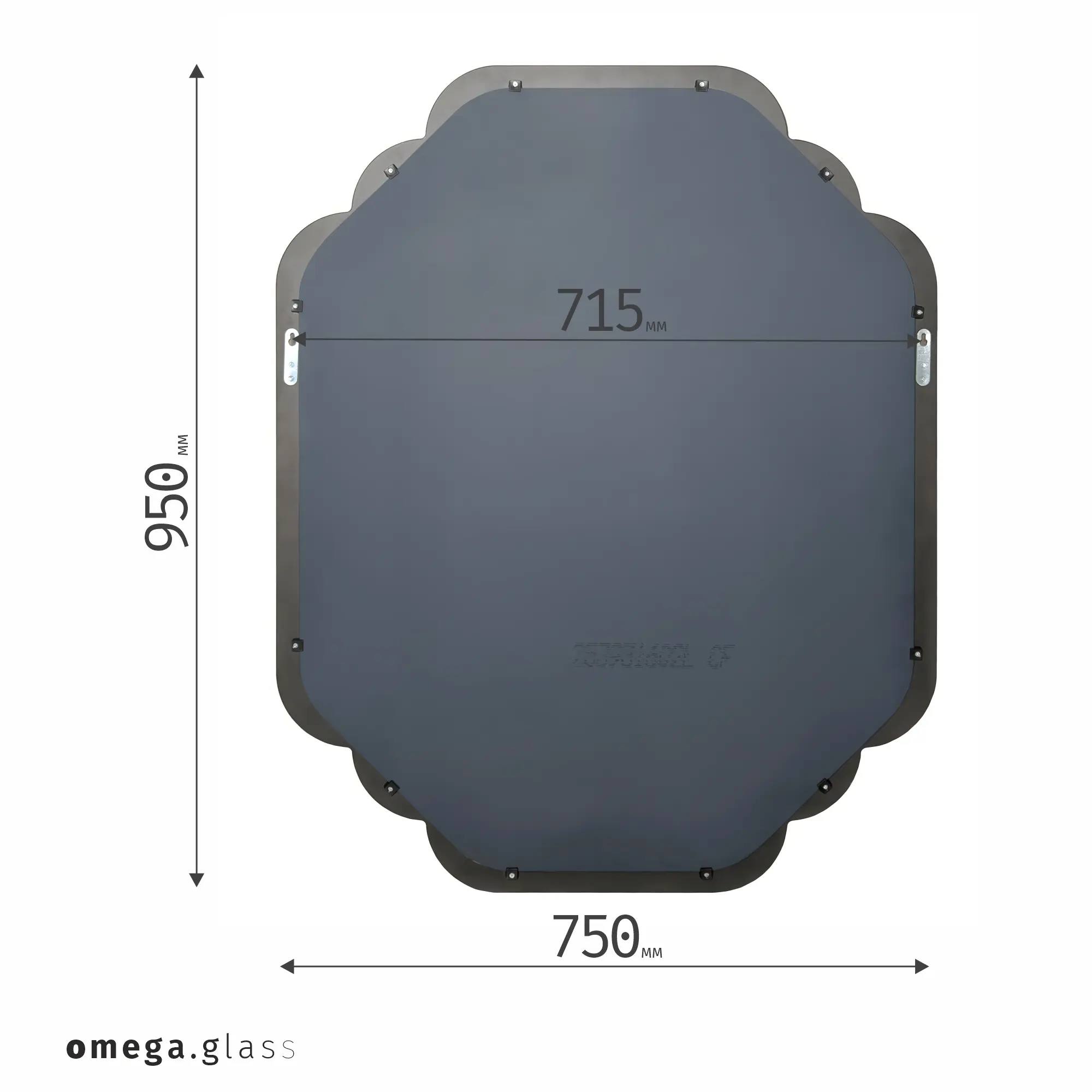Интерьерное зеркало Accord многоугольник 75x95 см МДФ цвет черный - 2
