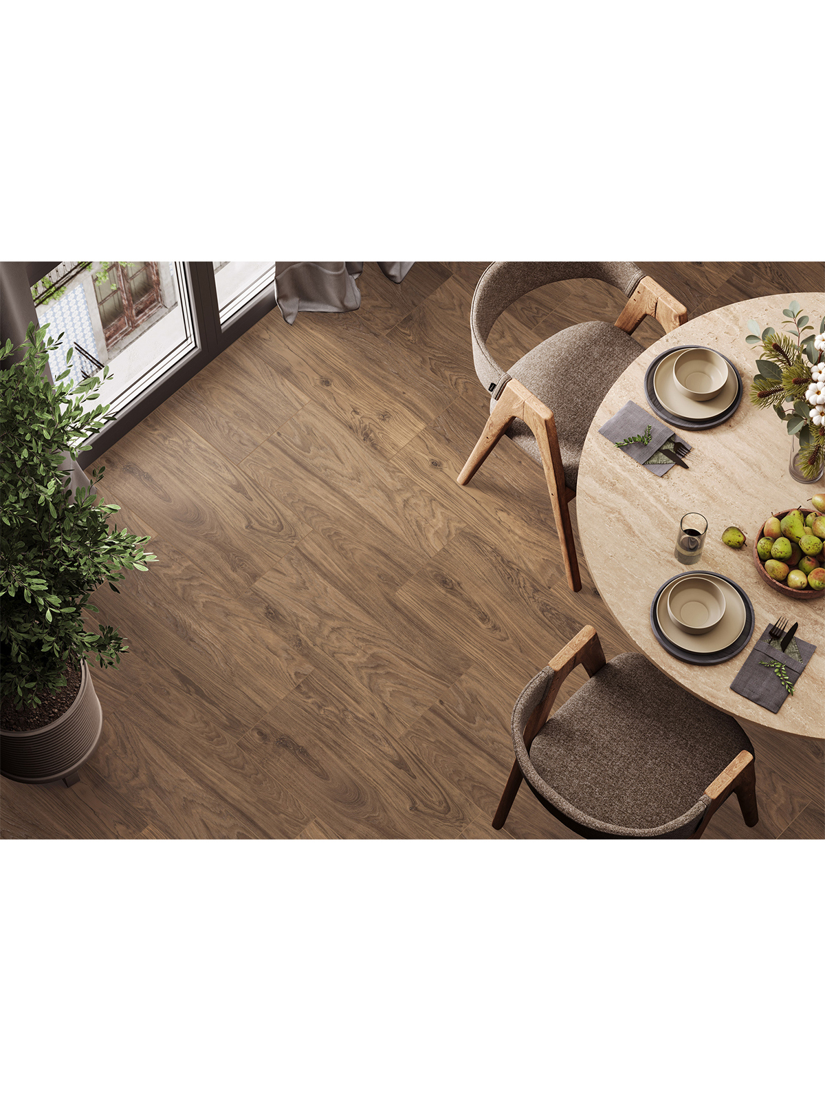 Изображение товара Керамогранит Alma Ceramica Brentwood 30x60 см под дерево коричневый