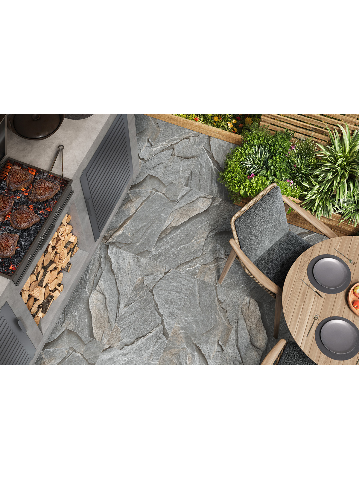 Изображение товара Керамогранит Alma ceramica Legend GFA3060LEG74R 30x60 см серый для внутренней и наружной облицовки