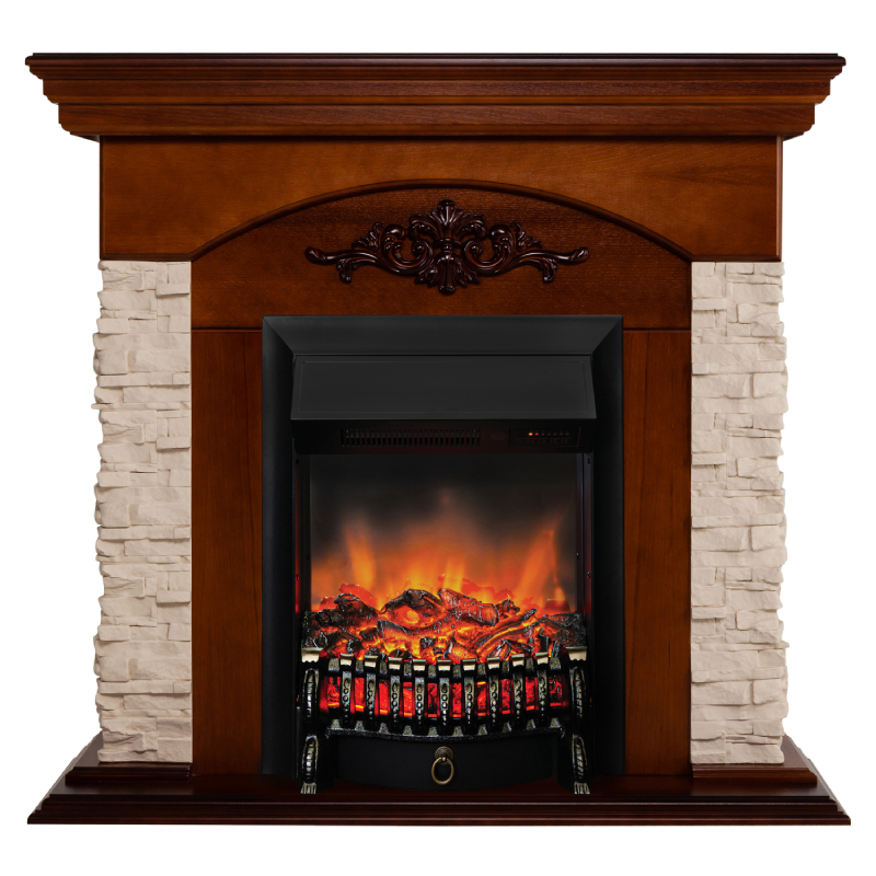 Изображение товара Каминокомплект Realflame Neapolis с очагом Fobos Lux BL, орех