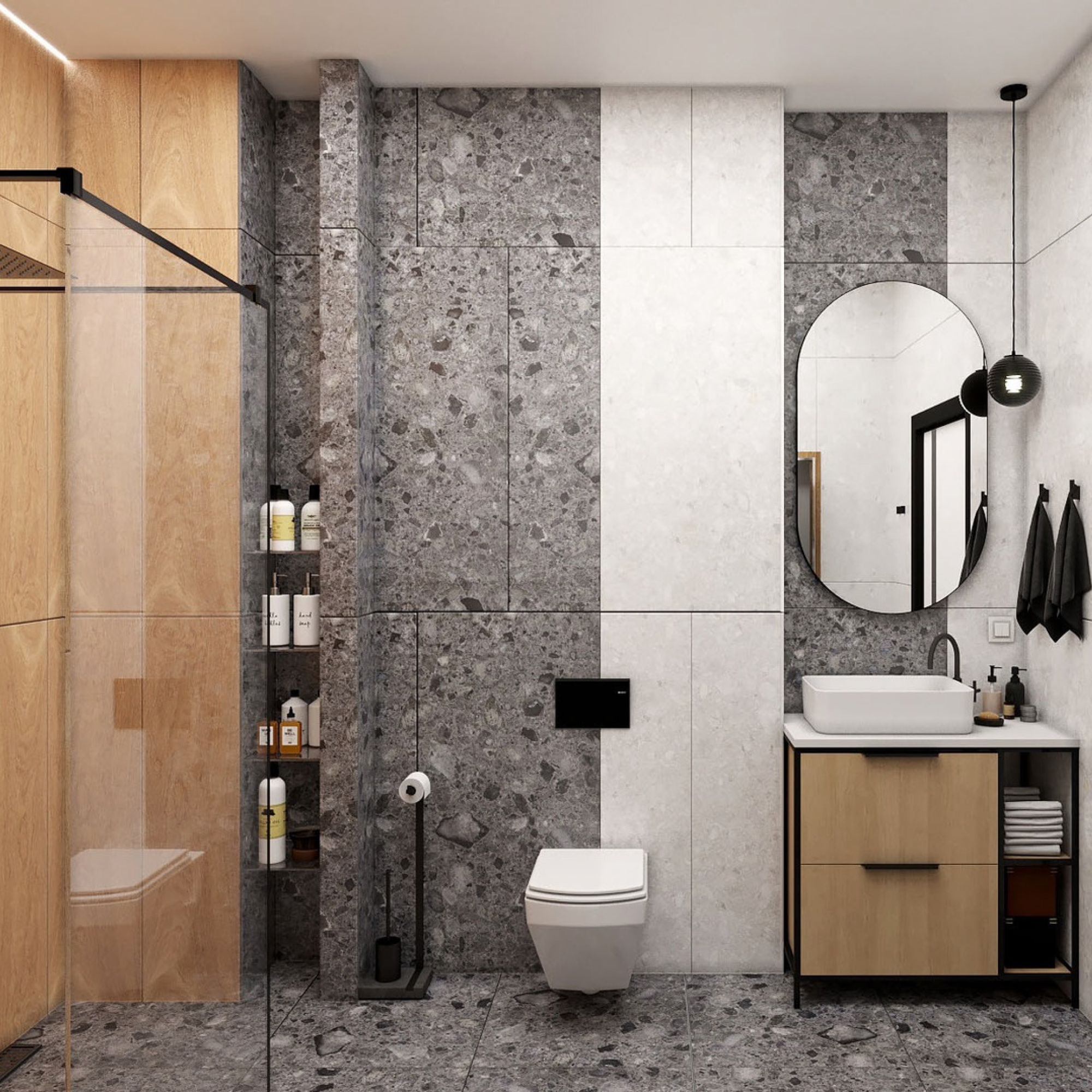 Изображение товара Керамогранит Idalgo Герда ID9063E003MR 60x60см цвет тёмно-серый