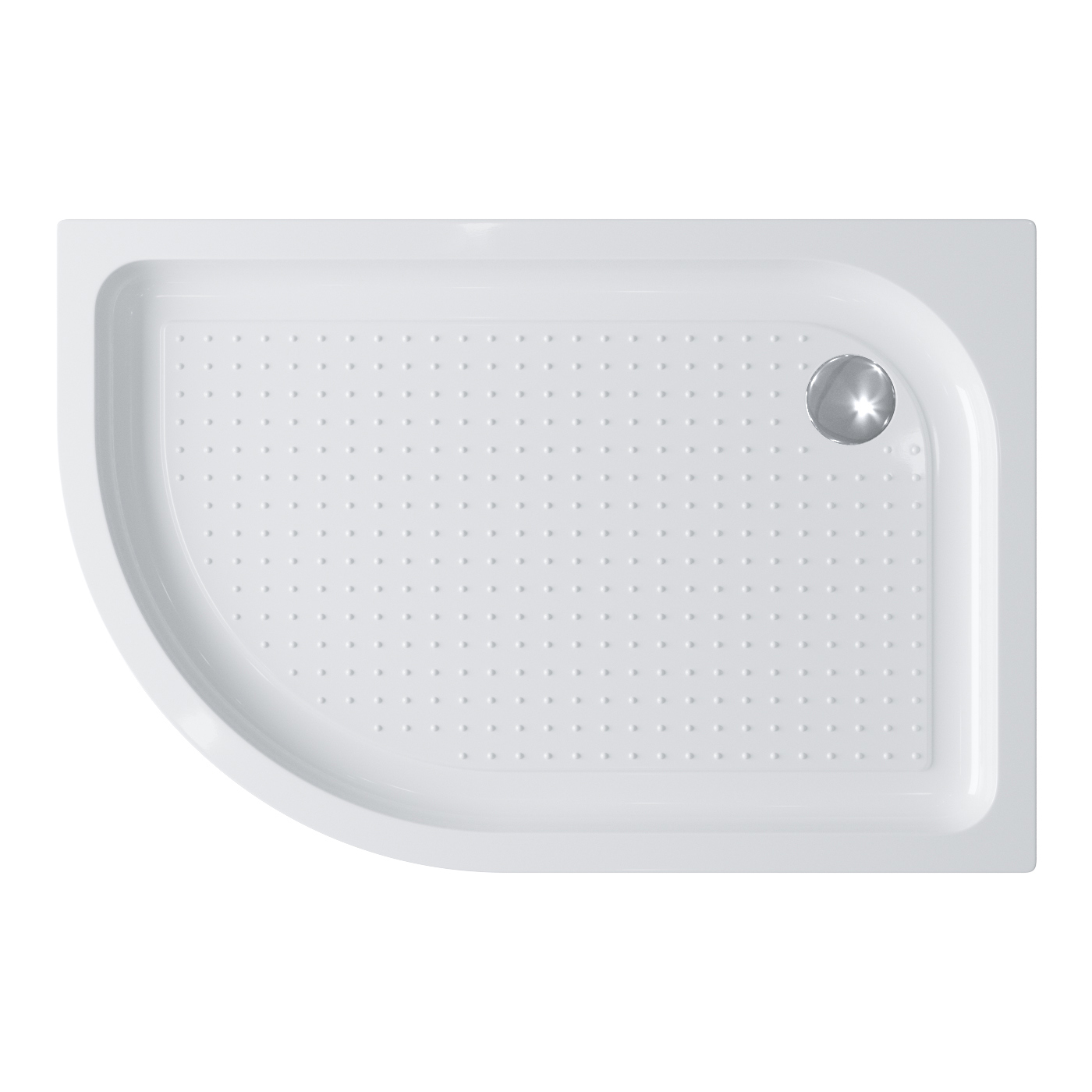 Изображение товара Душевой поддон Belbagno TRAY-BB-RH-100/80-550-15-W-R ассиметричный акрил 80x100см