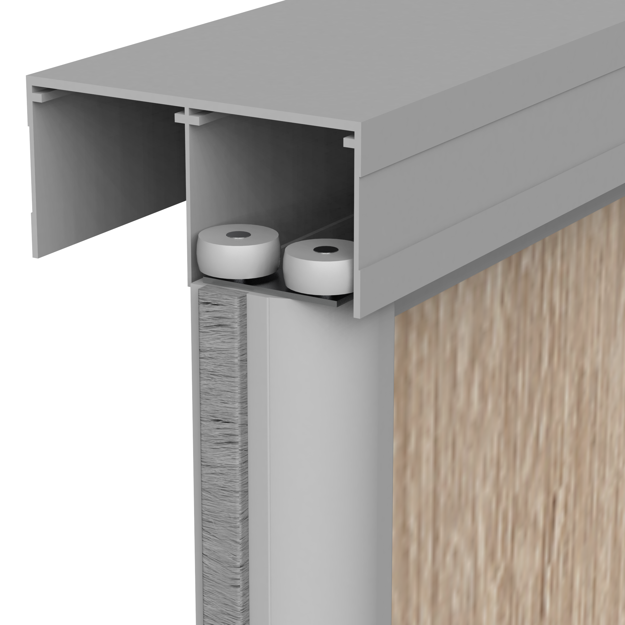 Дверь-купе 225.5x90.4 см МДФ цвет дуб сонома - 4