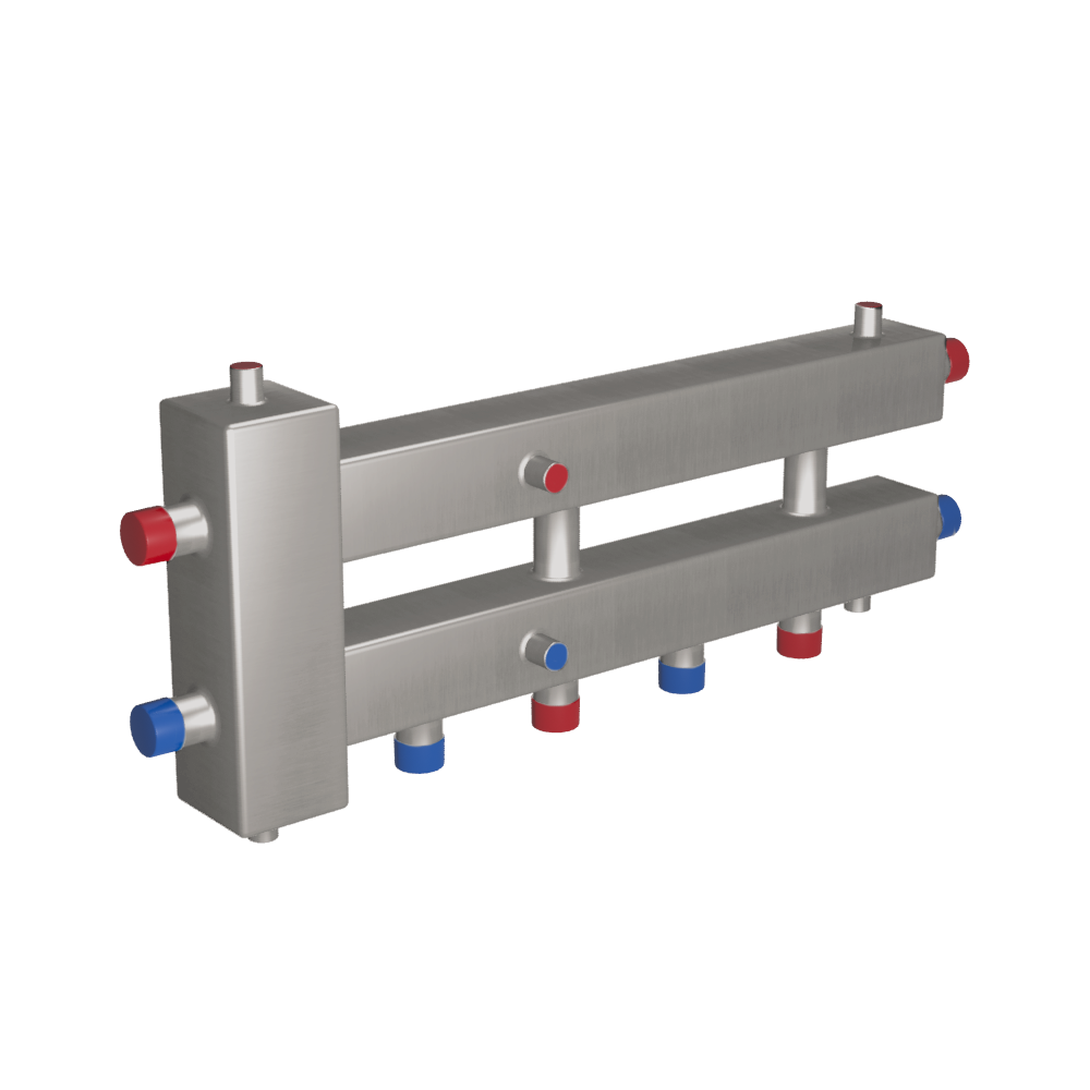 Изображение товара Гидравлическая стрелка Rispa ГРУ+КМГ 60-3ВН с 3-мя кронштейнами нержавеющая сталь
