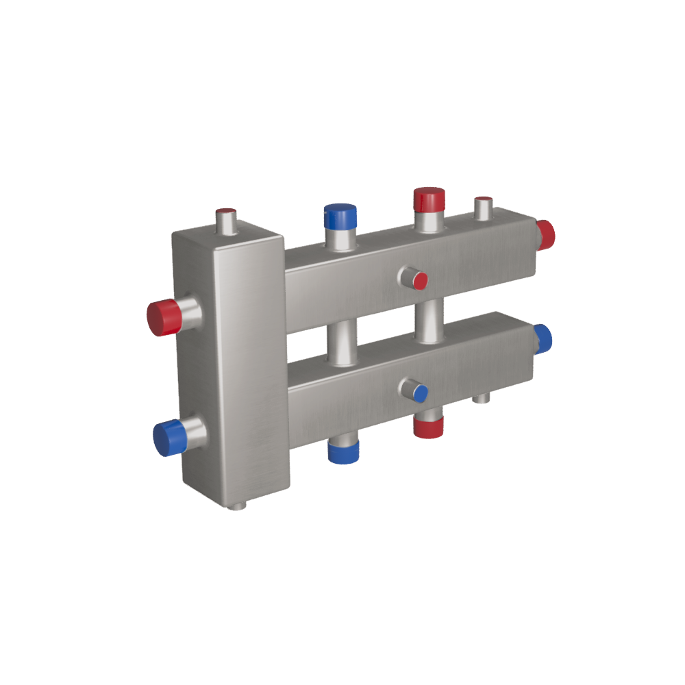 Изображение товара Гидравлическая стрелка Rispa ГРУ+КМГ 60-3ВУ с 3 кронштейнами нержавеющая сталь