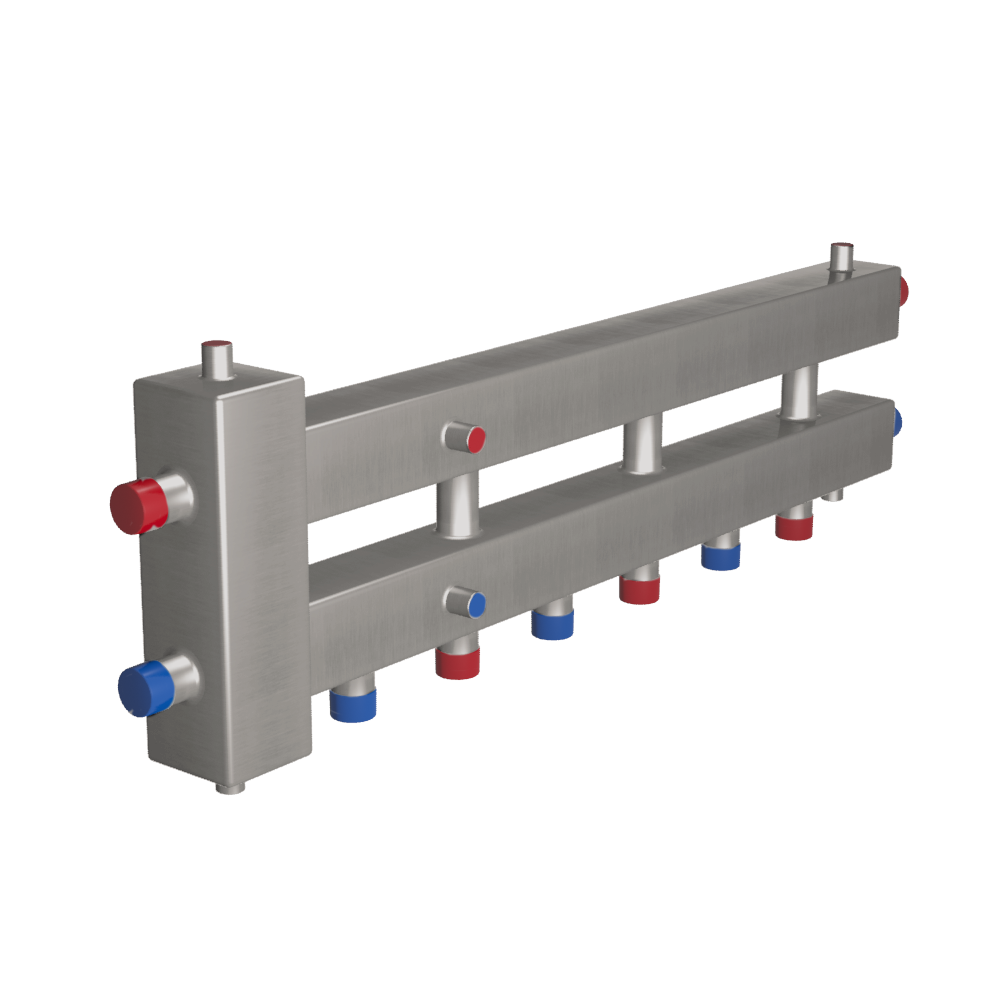 Изображение товара Гидравлическая стрелка Rispa ГРУ+КМГ 60-4ВН нержавеющая сталь с кронштейнами