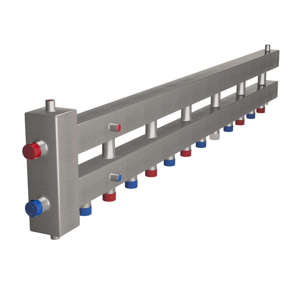 Изображение товара Гидравлическая стрелка Rispa ГРУ+КМГ 60-7ВН с 3 кронштейнами из нержавеющей стали
