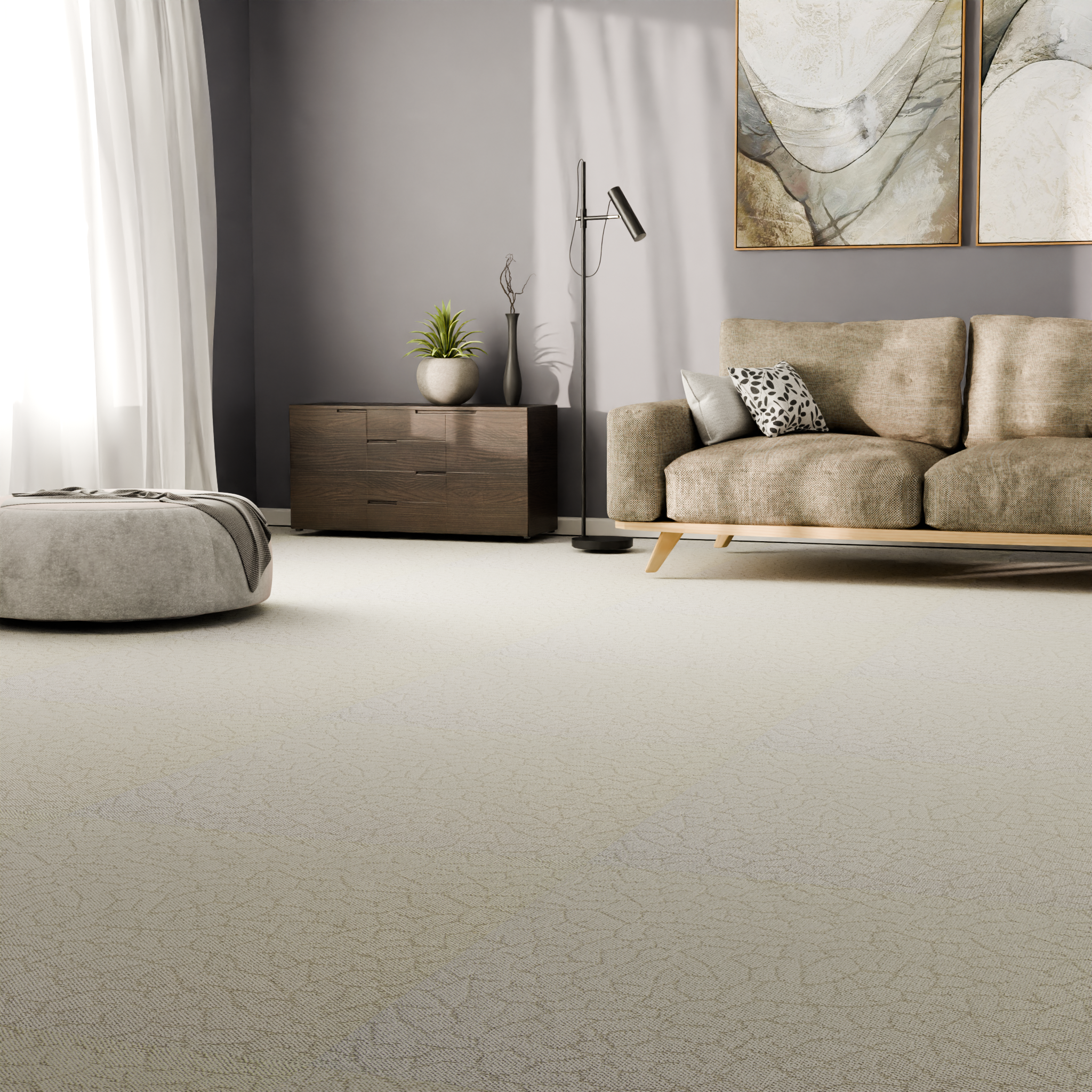 Изображение товара Ковровое покрытие Саванна 3 м серый из полипропилена на войлочной основе