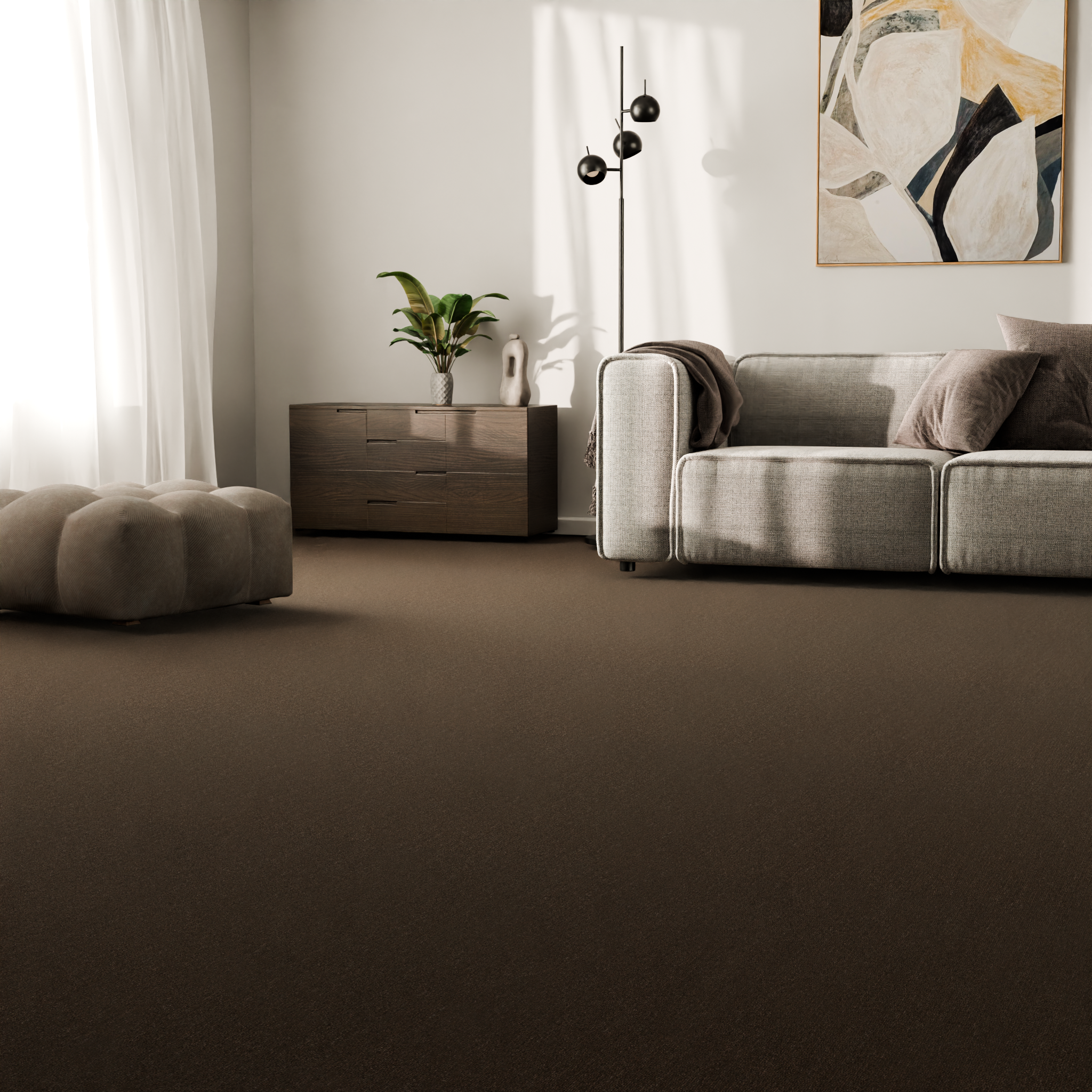 Изображение товара Ковровое покрытие «Хальброн 069» 4 м цвет коричневый