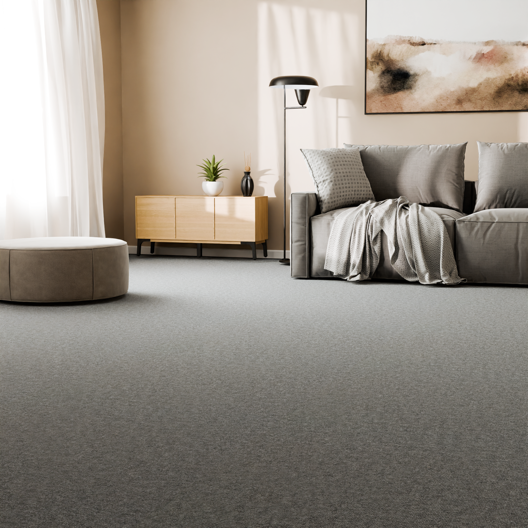 Изображение товара Ковровое покрытие Durban 902 2м серый комфорт и износостойкость