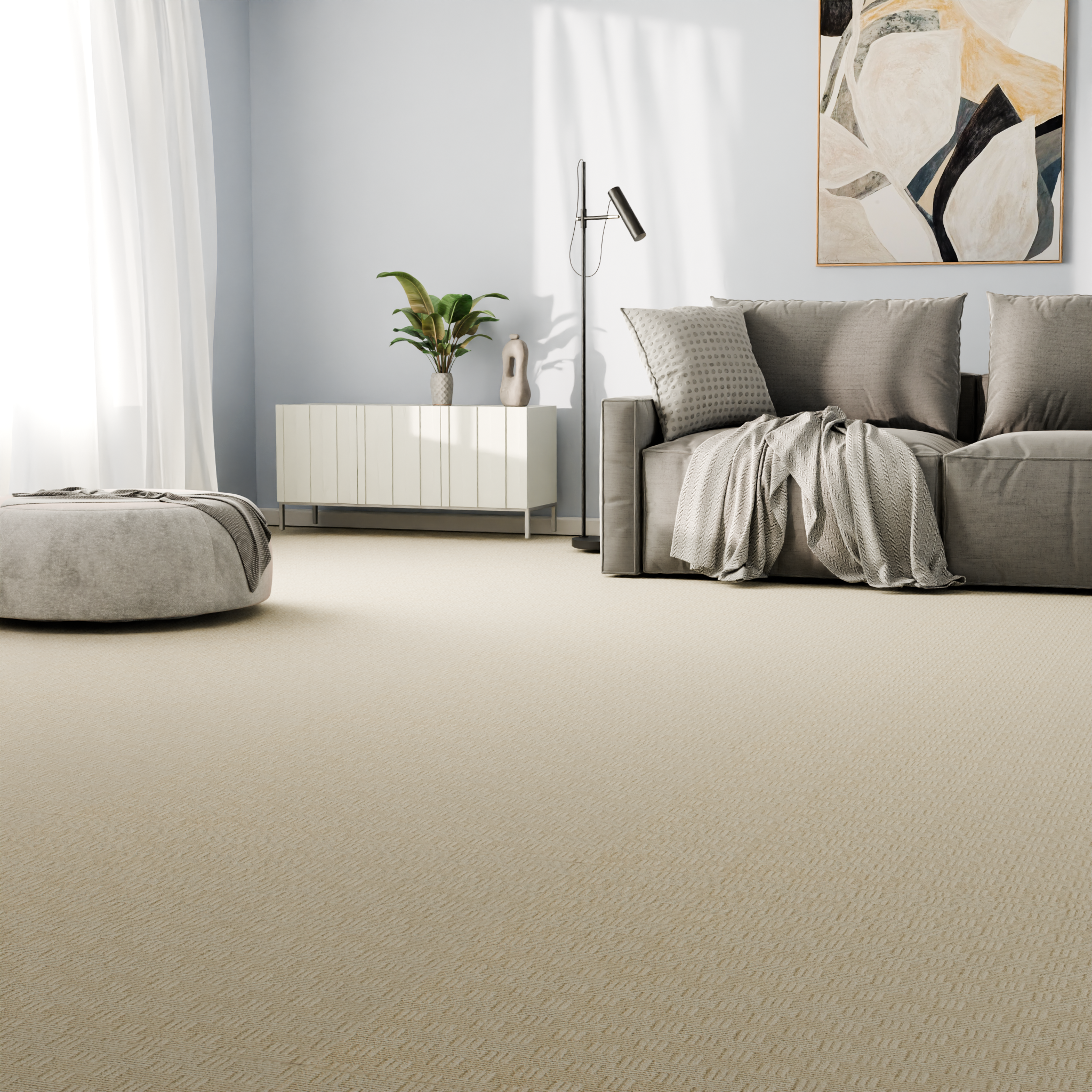 Изображение товара Ковровое покрытие «Кремона», 4 м, цвет серый/бежевый