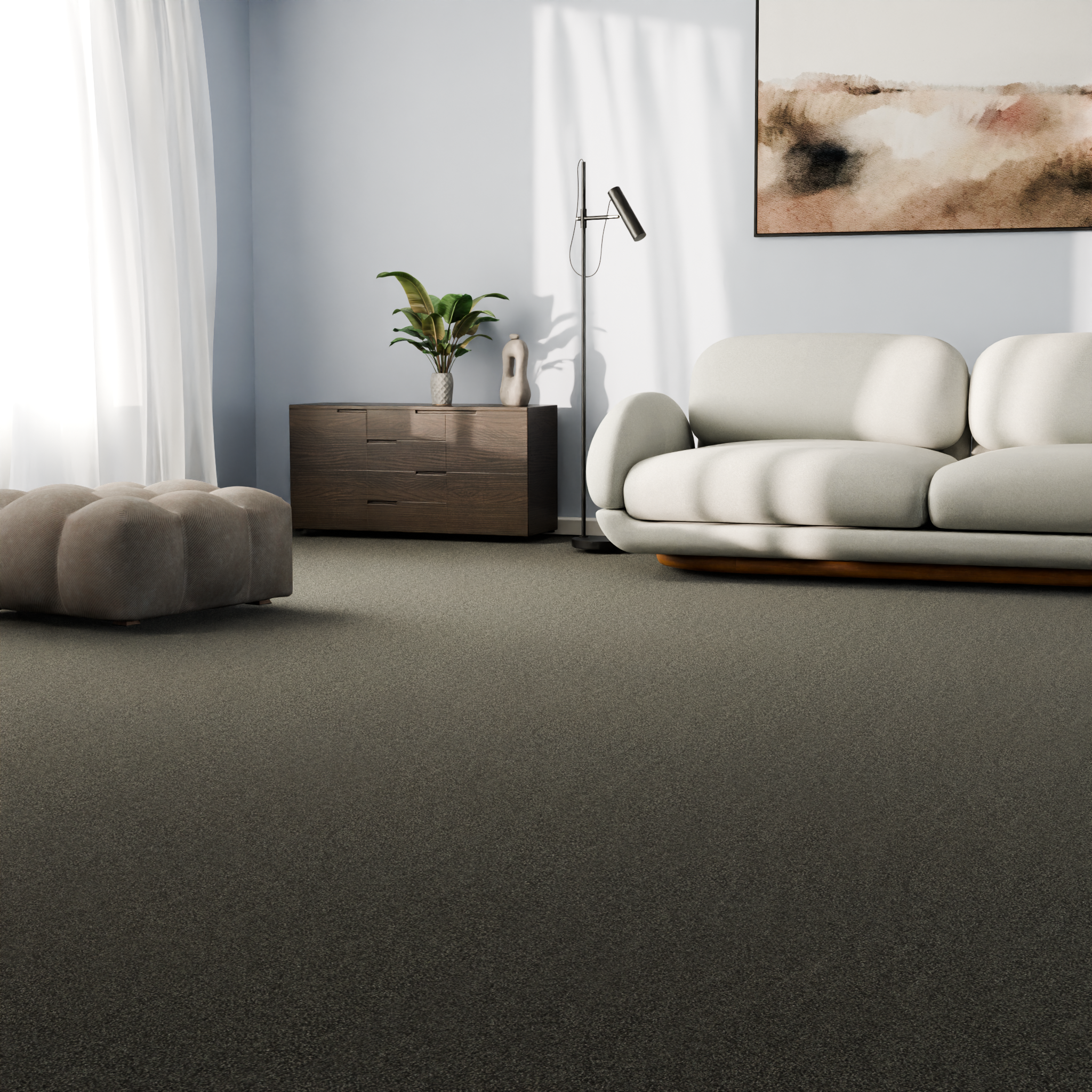 Изображение товара Ковровое покрытие Венеция 3 м антрацит из полипропилена для дома и офиса