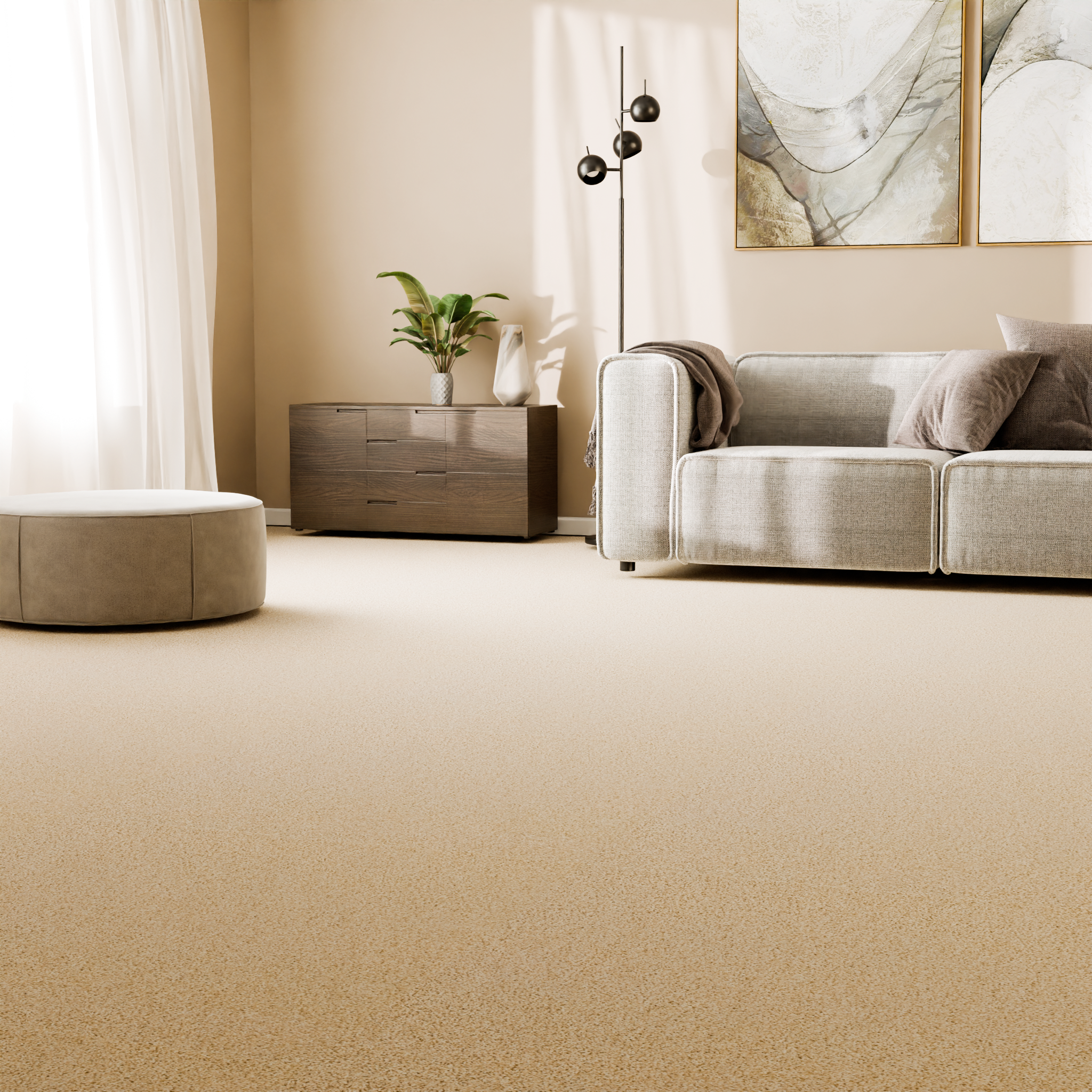 Изображение товара Ковровое покрытие "Шегги Фьюжн" 80209-48114, бежевое, 3 м