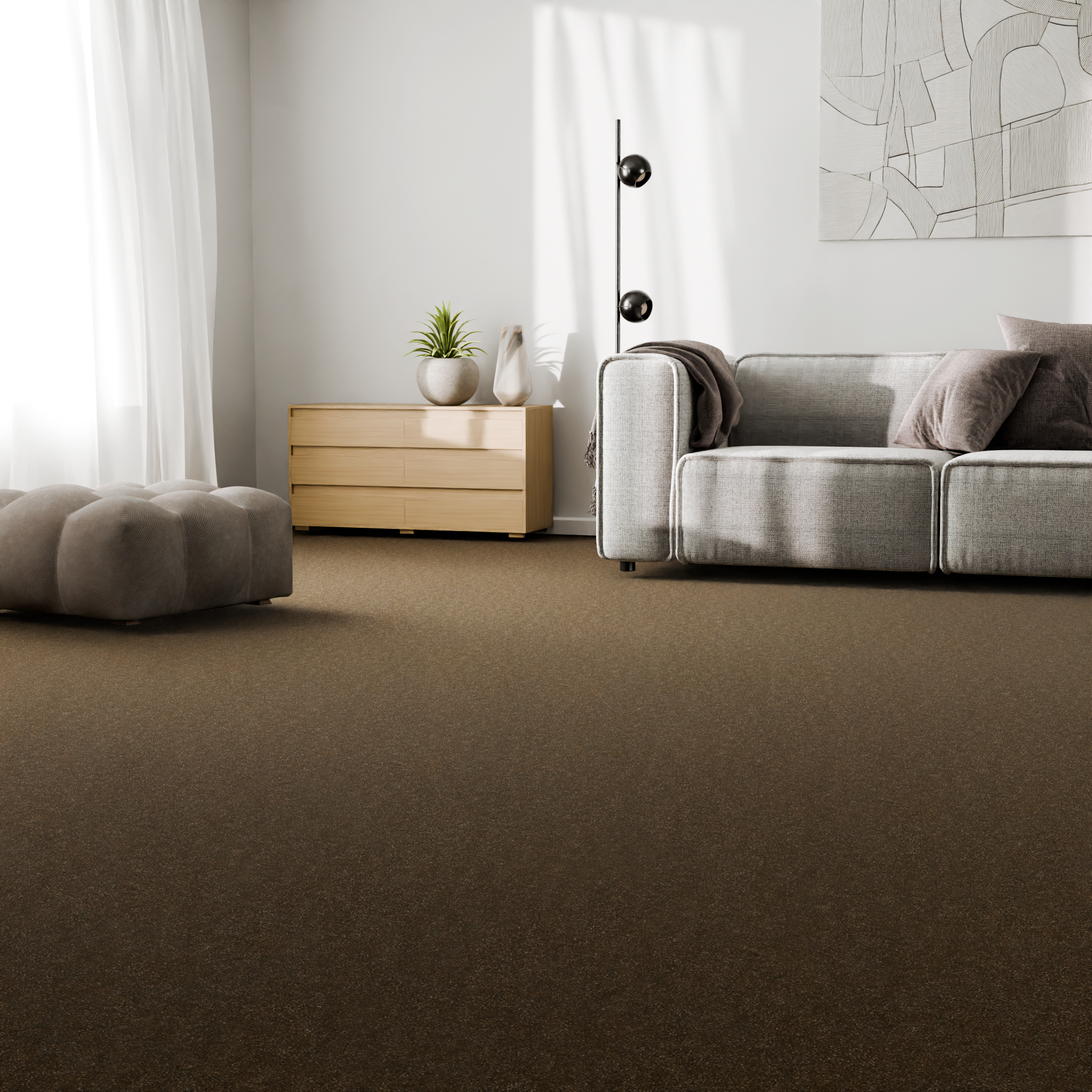 Изображение товара Ковровое покрытие Ideal «Durban», 4 м, цвет коричневый