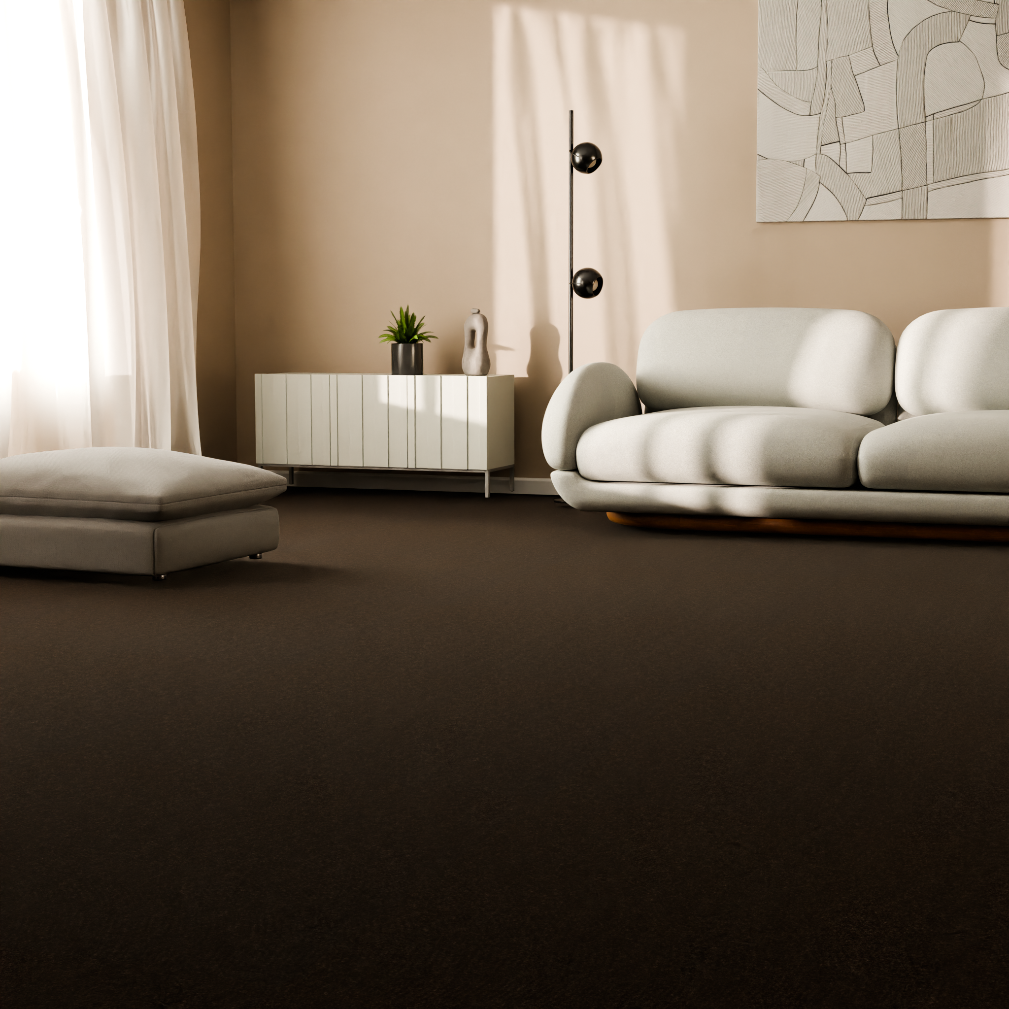 Изображение товара Ковролин иглопробивной ФлорТ Про 07033 т-кор 4м коричневый