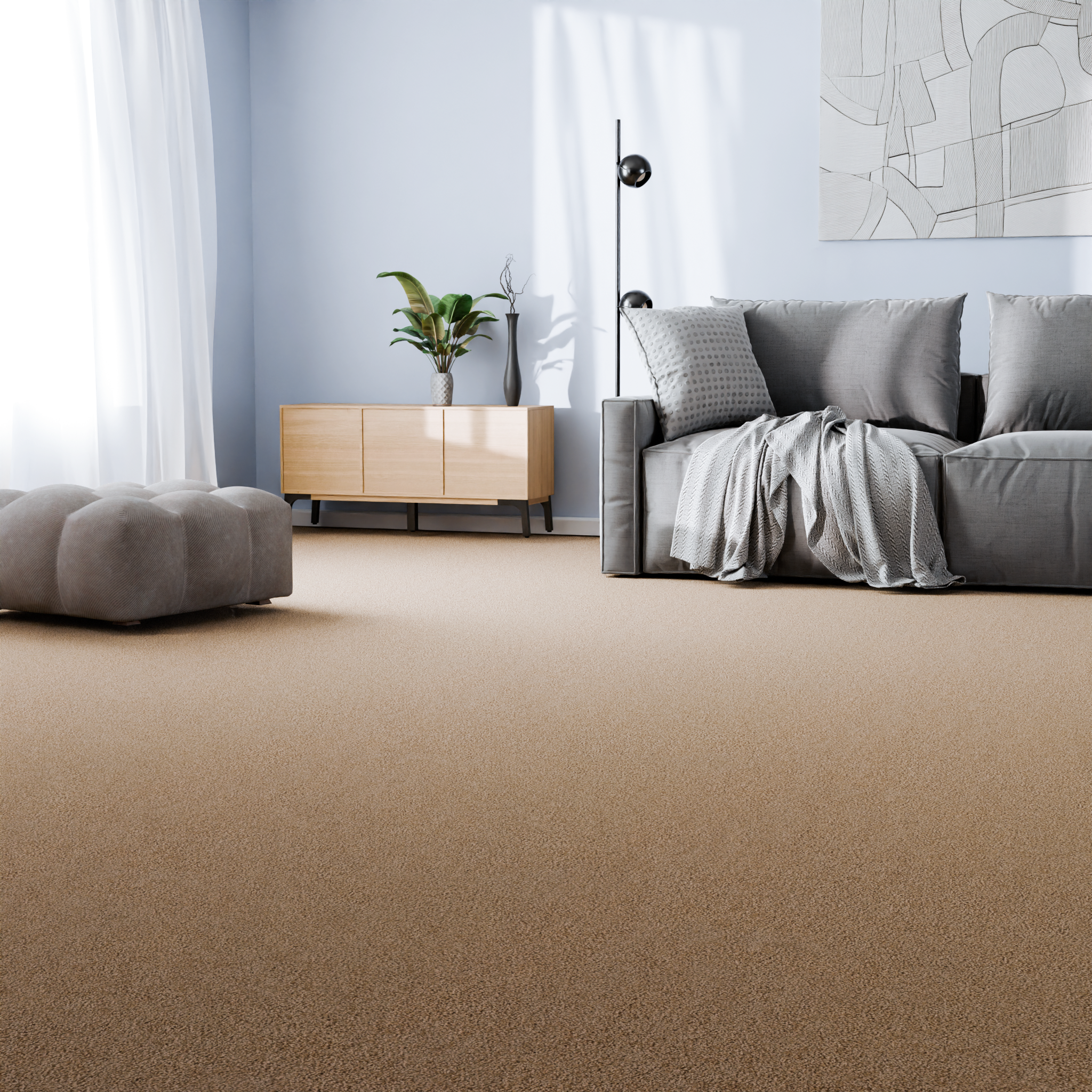 Изображение товара Ковровое покрытие Глория 4 м светло-коричневый