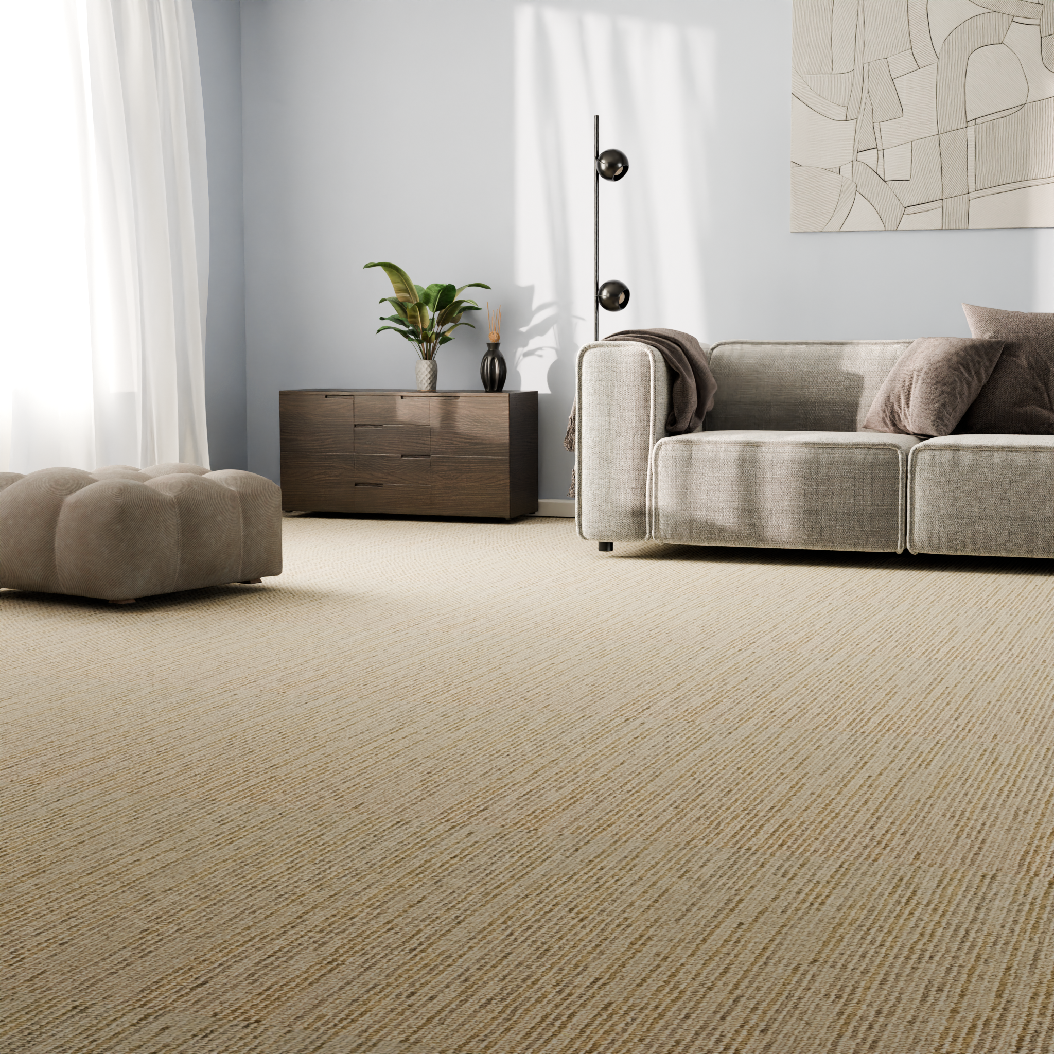 Изображение товара Ковровое покрытие Меланж 4 м бежевое для дома и офиса