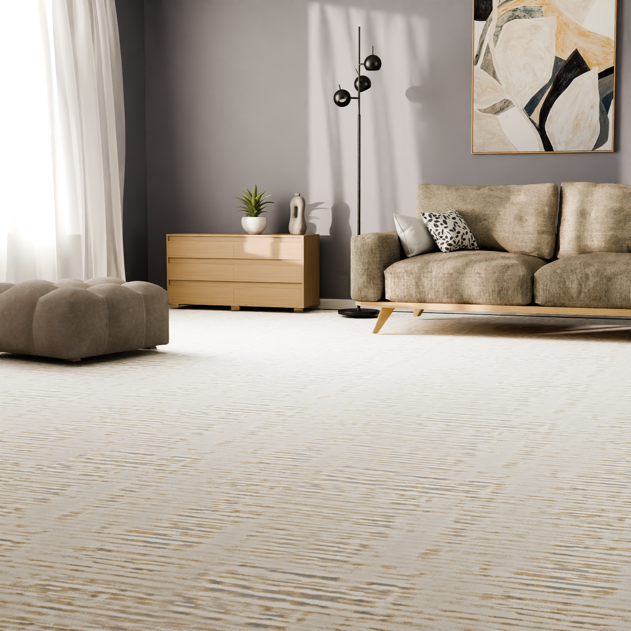 Изображение товара Ковровое покрытие Оптимист Ланкрит 3м бежевый цвет