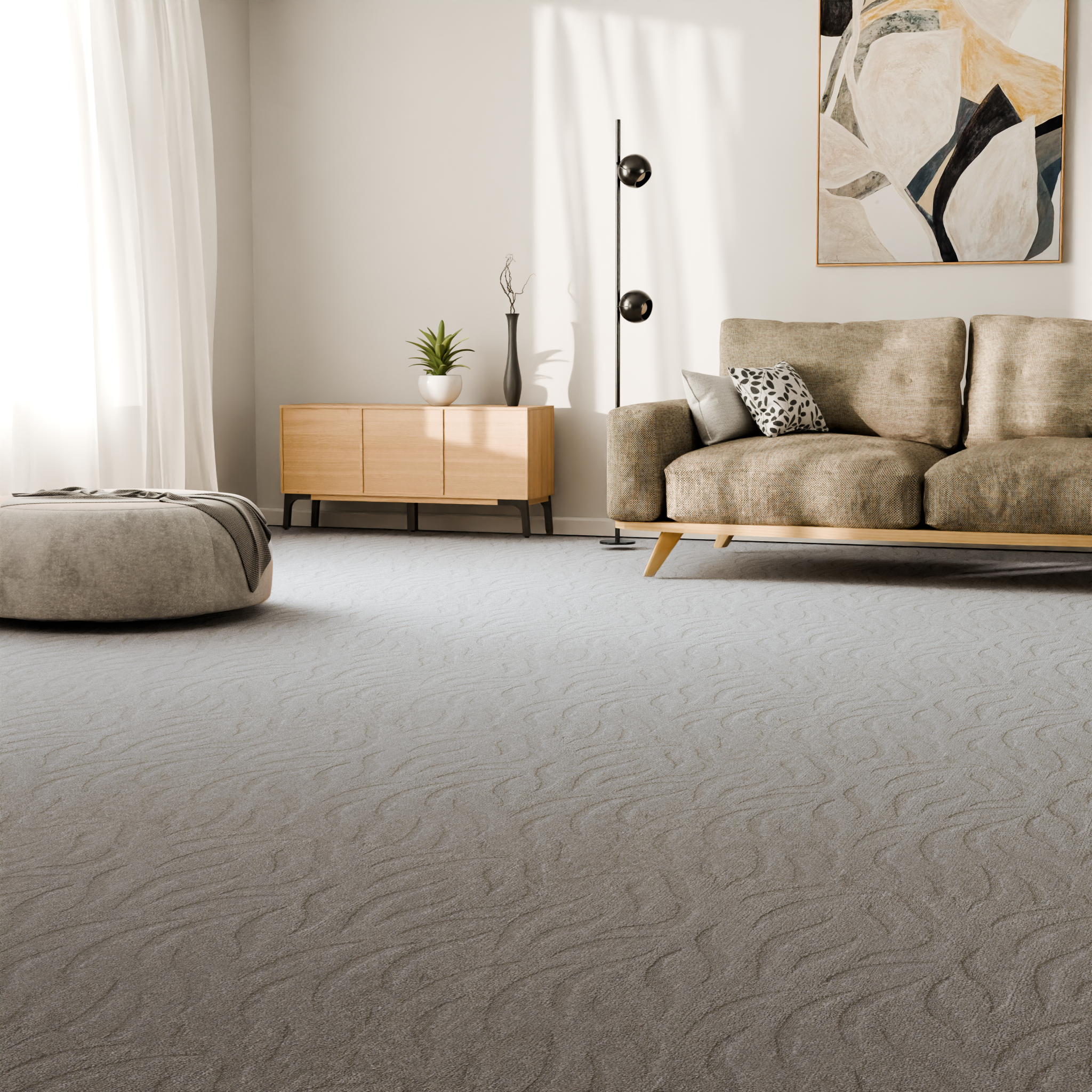 Изображение товара Ковровое покрытие полипропилен Тропик 010_0400 2 м серый цвет