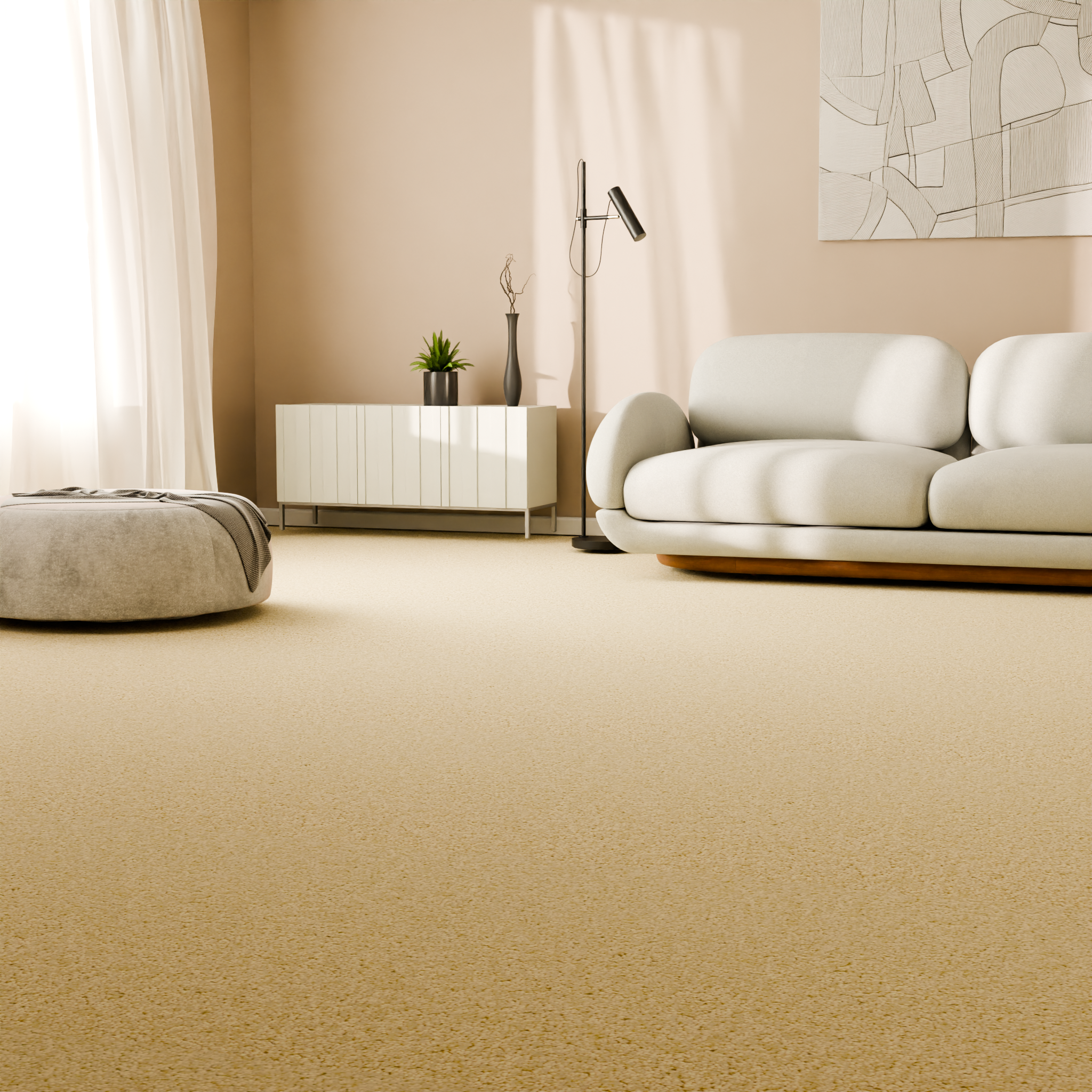 Изображение товара Ковровое покрытие Перуджа 4 м бежевое марципан класс 21